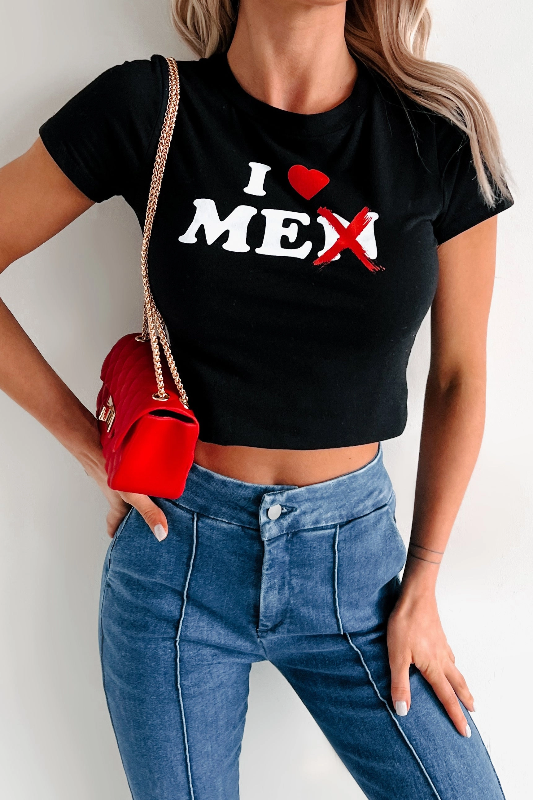 Quick-Dry Fabric "I Love Me" Graphic Tee (Black)