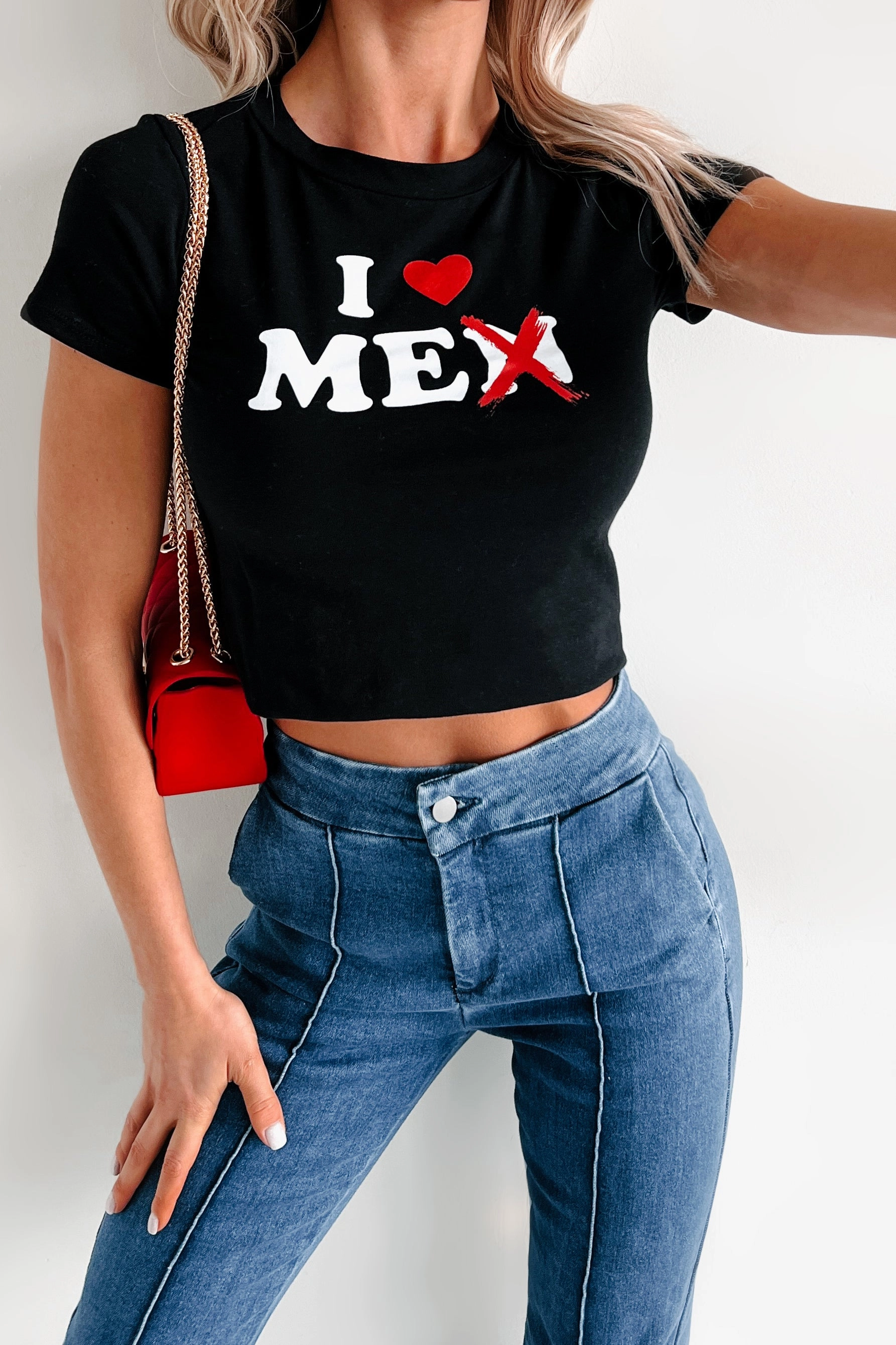 "I Love Me" Graphic Tee (Black) Brushed Microfiber Surface