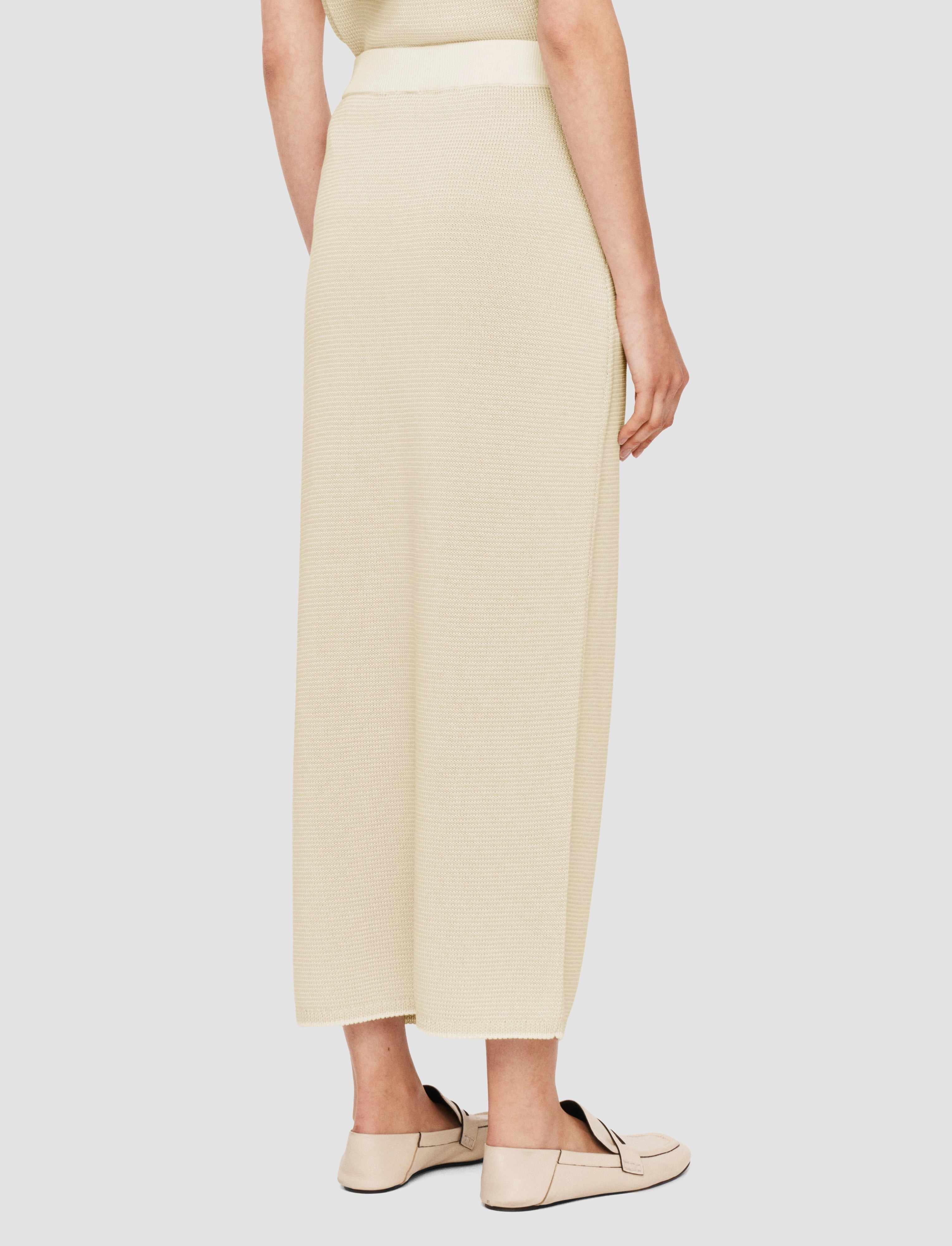 Micro Stripe Knit Skirt Matte Texture Fresh Mood