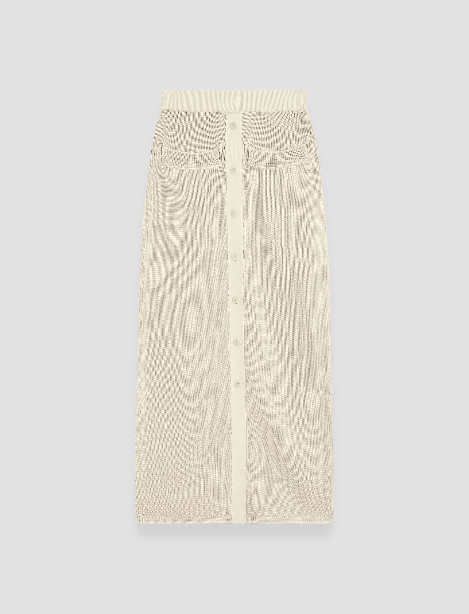 Adjustable drawstring Breathable Micro Stripe Knit Skirt