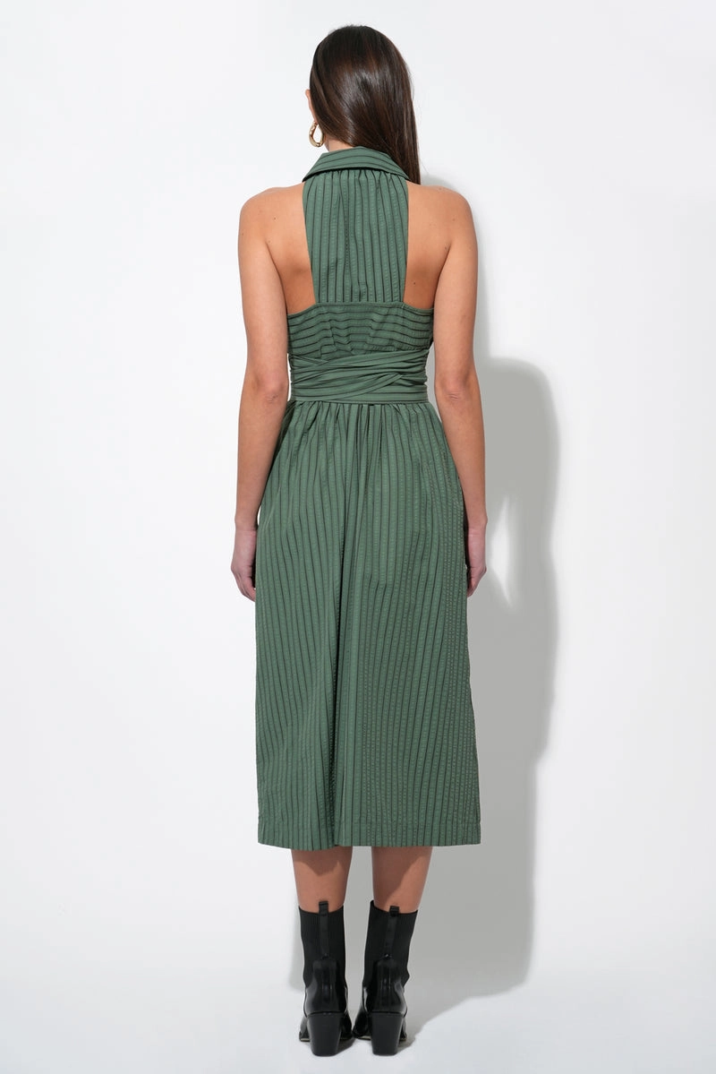 Winter Proof ROSA FLUTTER HALTER COLLARED DRESS