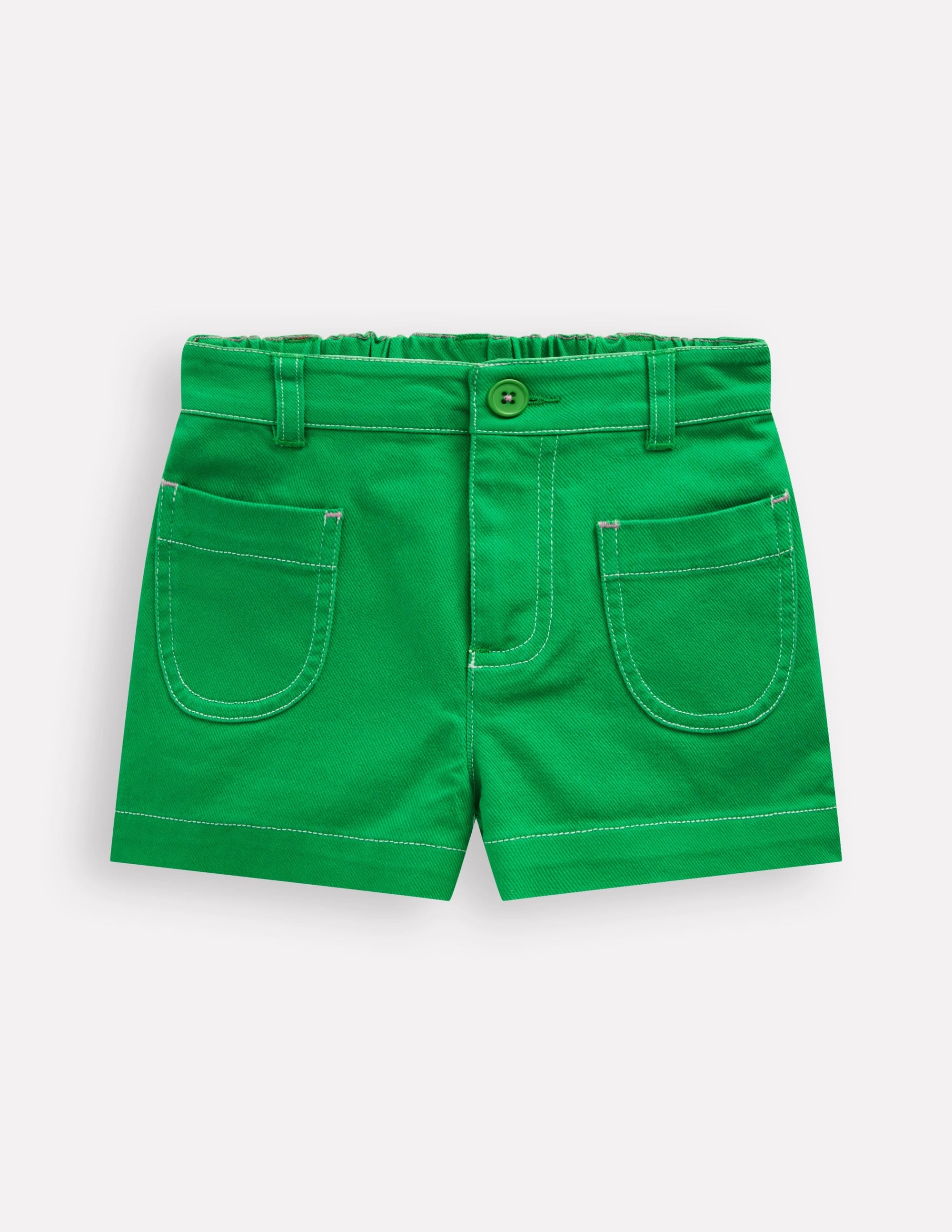 Patch Pocket Shorts-Green SeamlessConstruction Laser Cut Edges