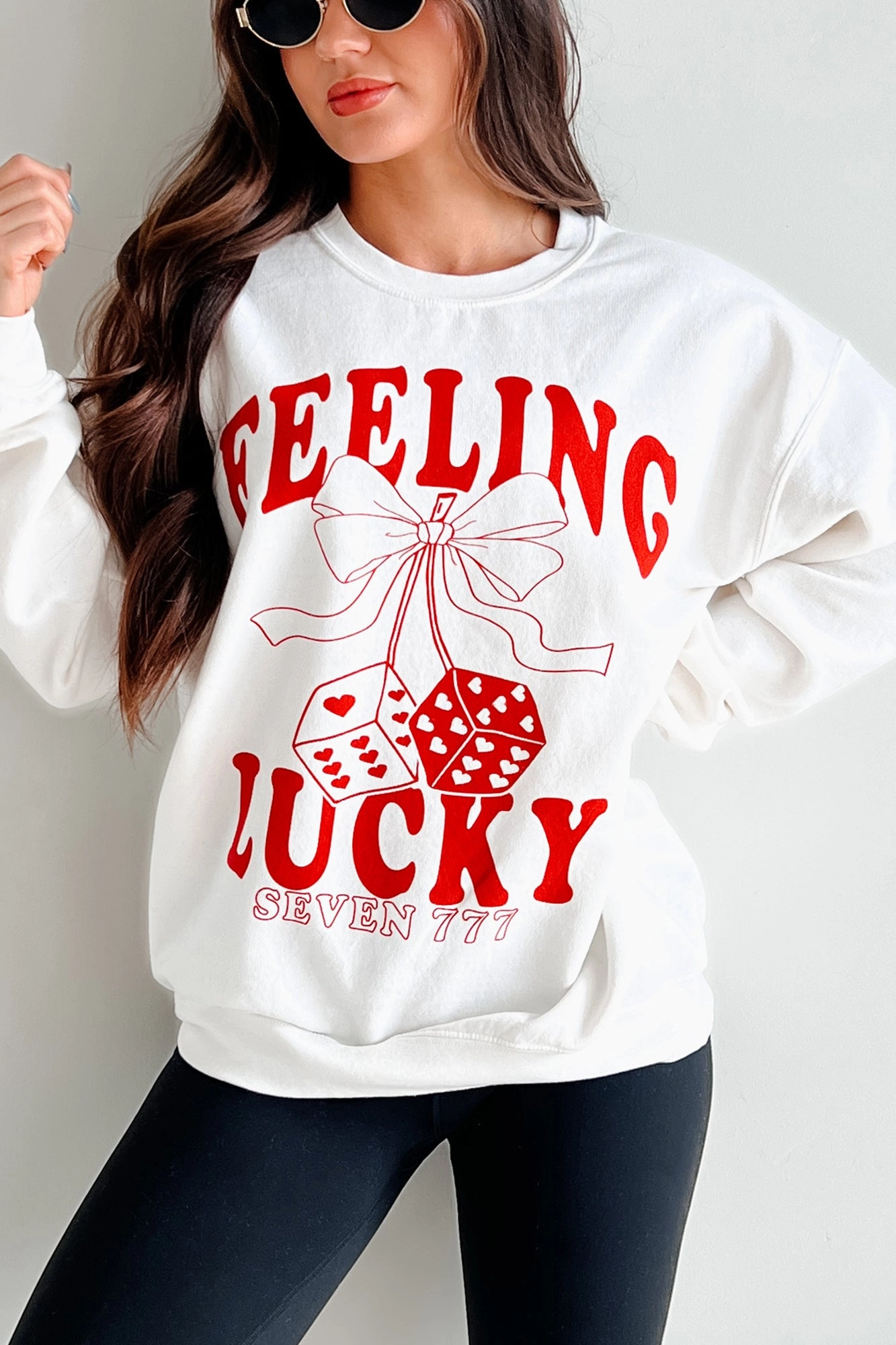 CompressionTechnology AntiPillingTechnology Lucky Sevens Oversized Graphic Sweatshirt (Cream)