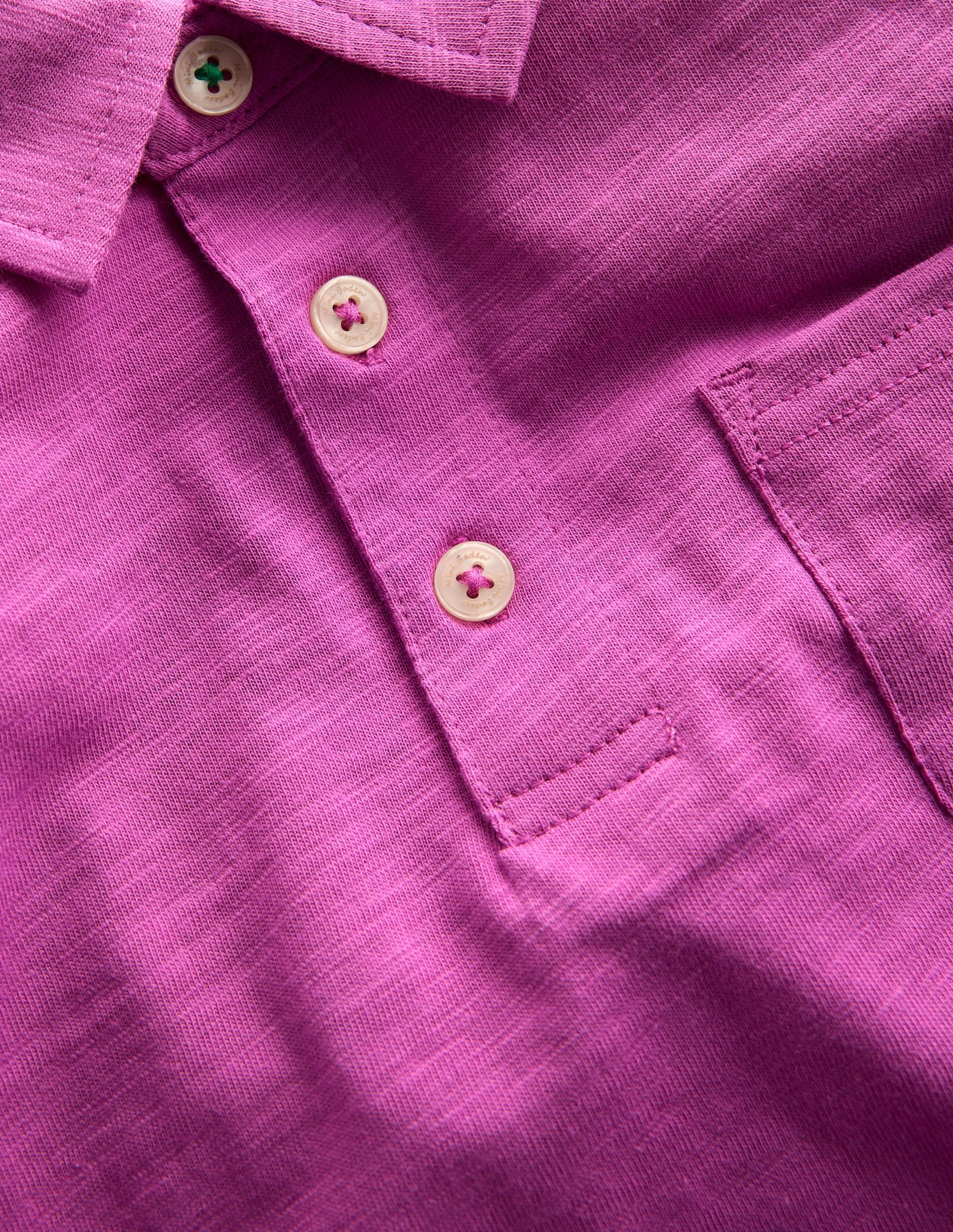 Slub Polo Shirt-Foxglove Purple Reinforced Neckline Breathable Tank