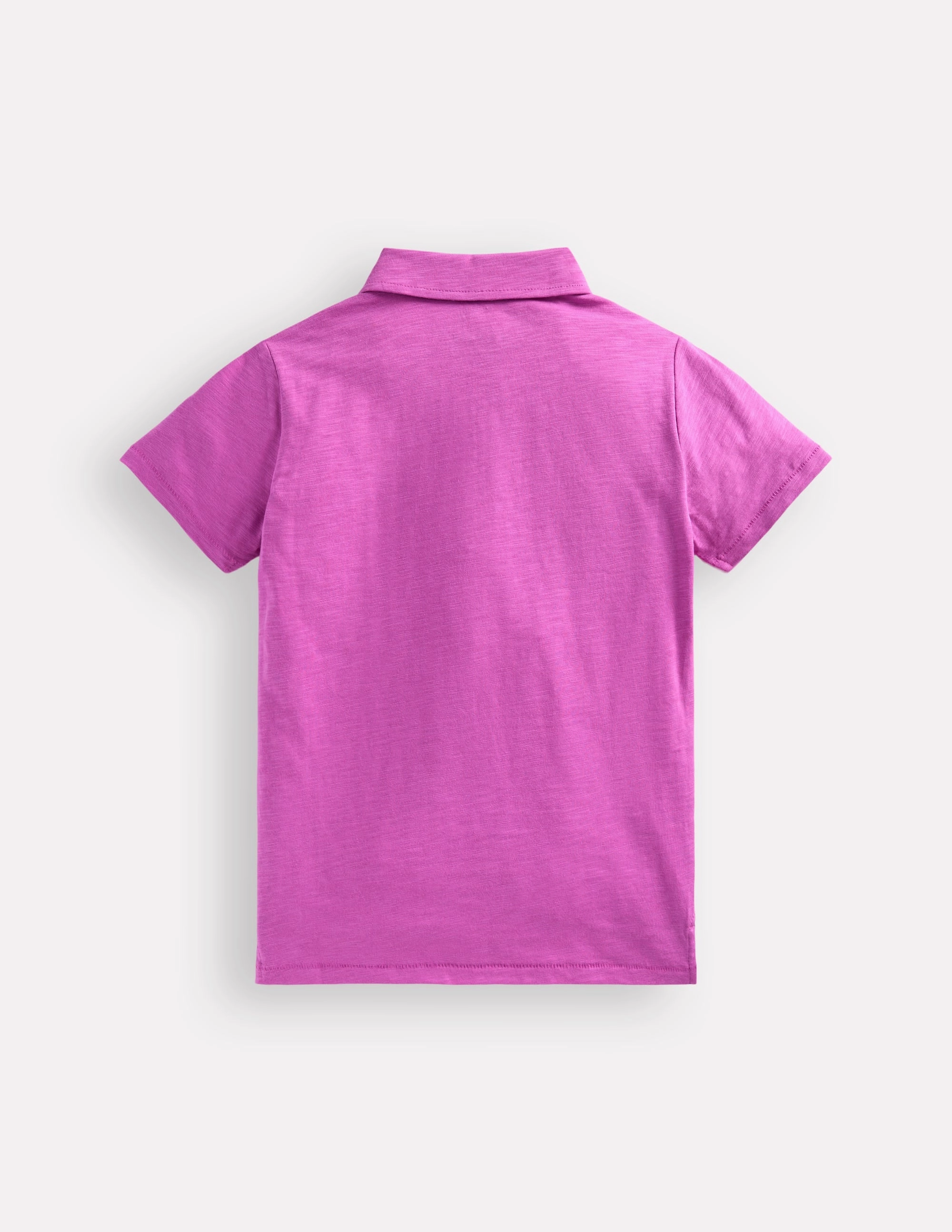 Reflective Accent Stripes Slub Polo Shirt-Foxglove Purple