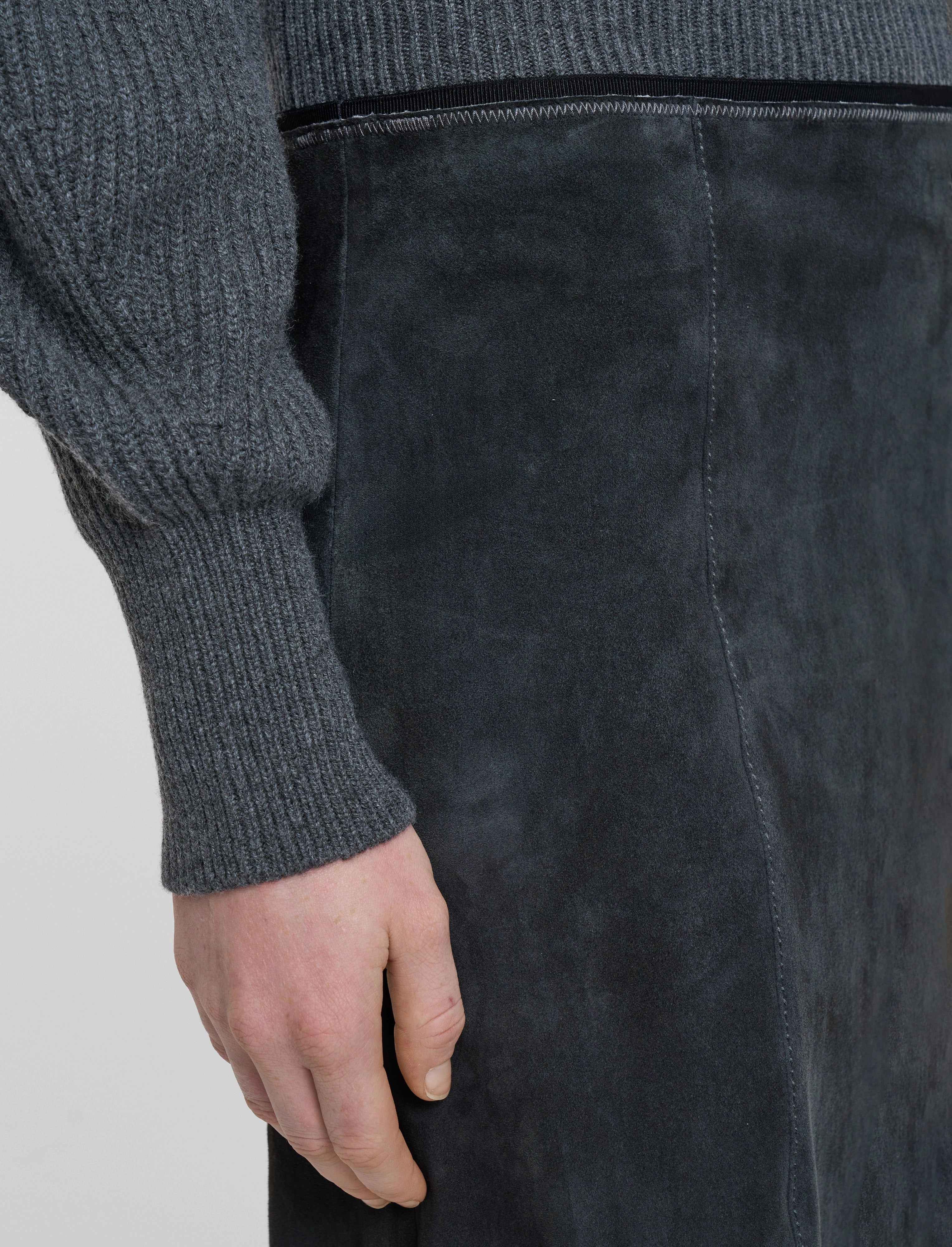 Nicole Suede Stretch Skirt elastic waistband Knitted Fabric