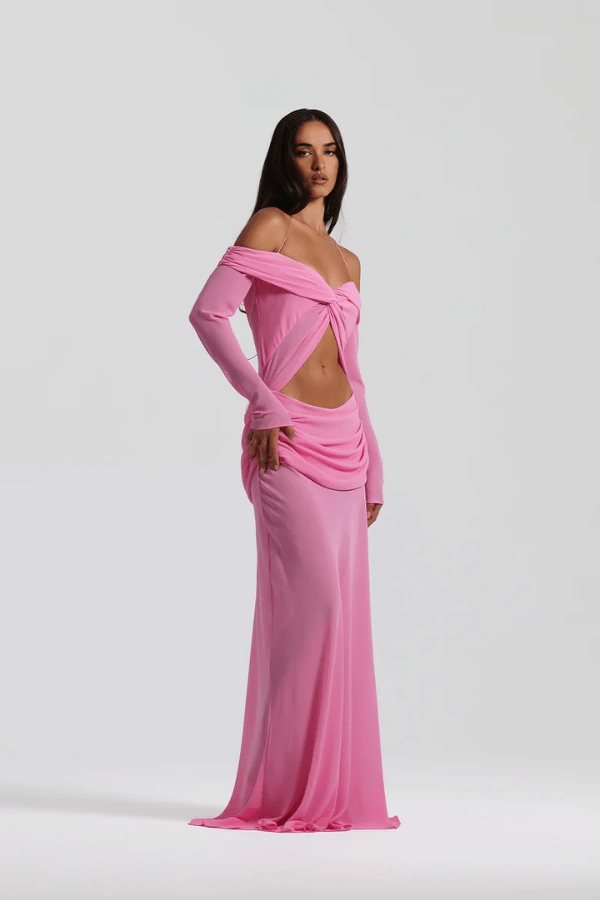 Emily Gown Candy Pink Flattering Look Wear Cloud Light