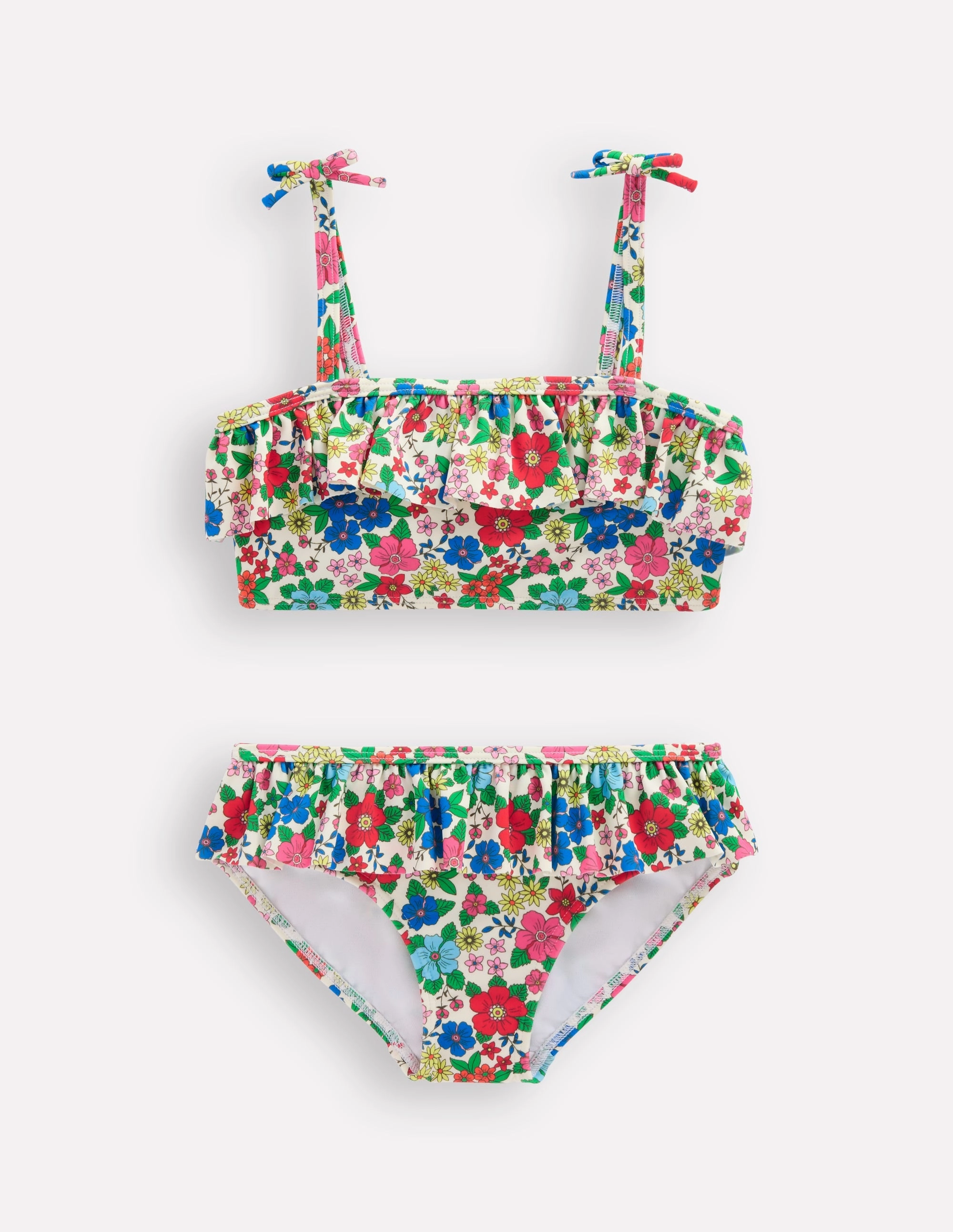 Tallulah Frill Bikini-Multi Holiday Flowerbed Stylish Outfit Vacation Swimwear