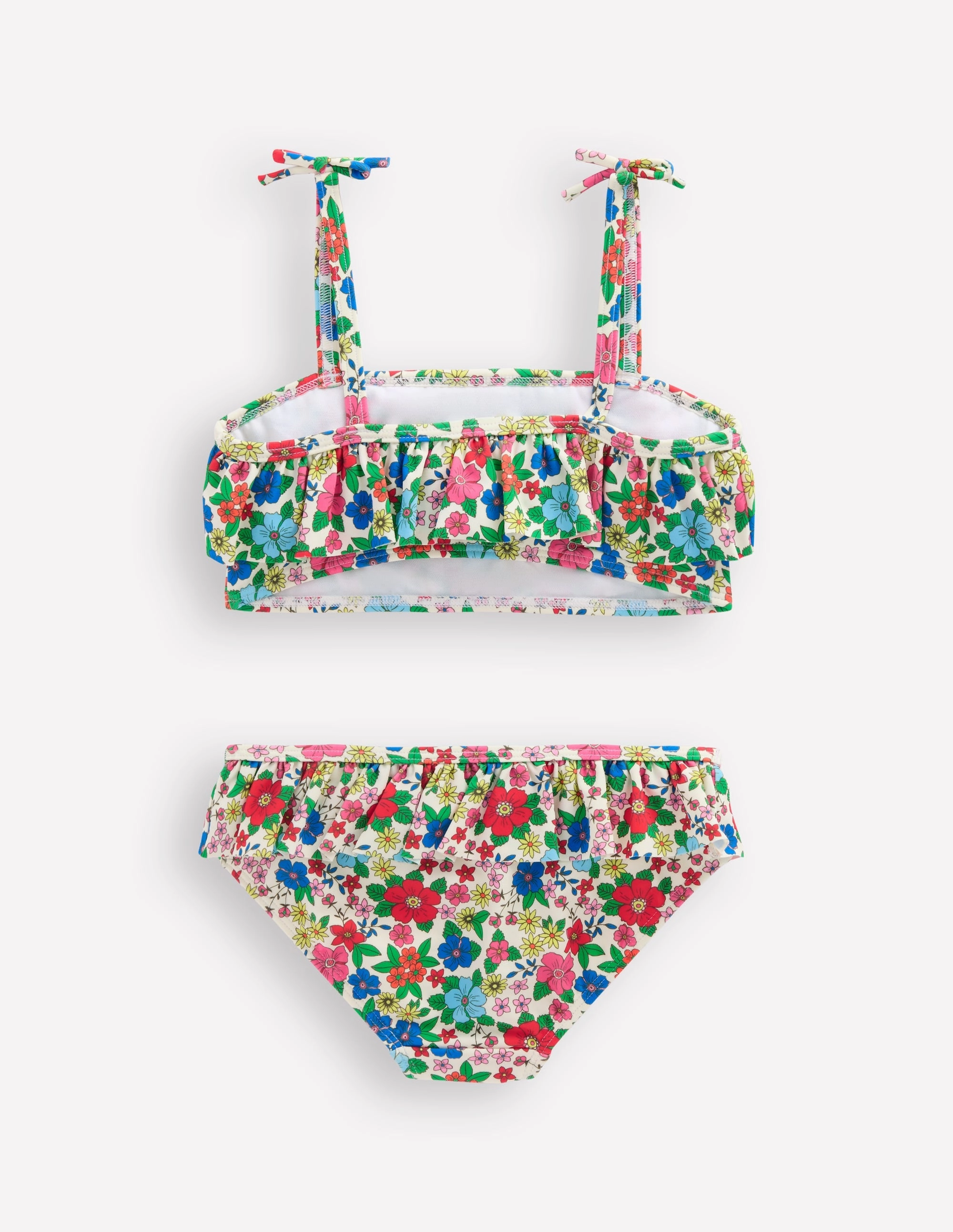 Tallulah Frill Bikini-Multi Holiday Flowerbed Statement Piece Wide waistband