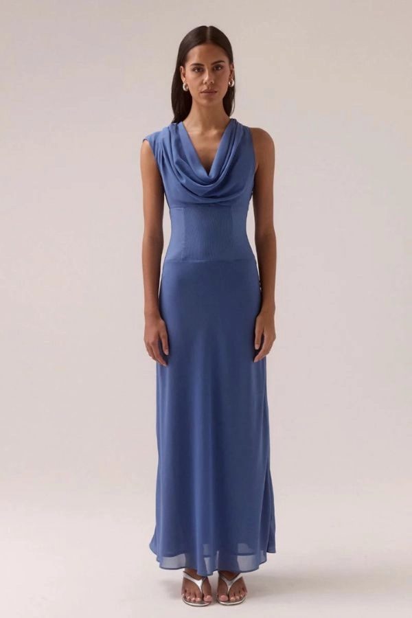 Ada Dress Dusk Blue Floor-Length
