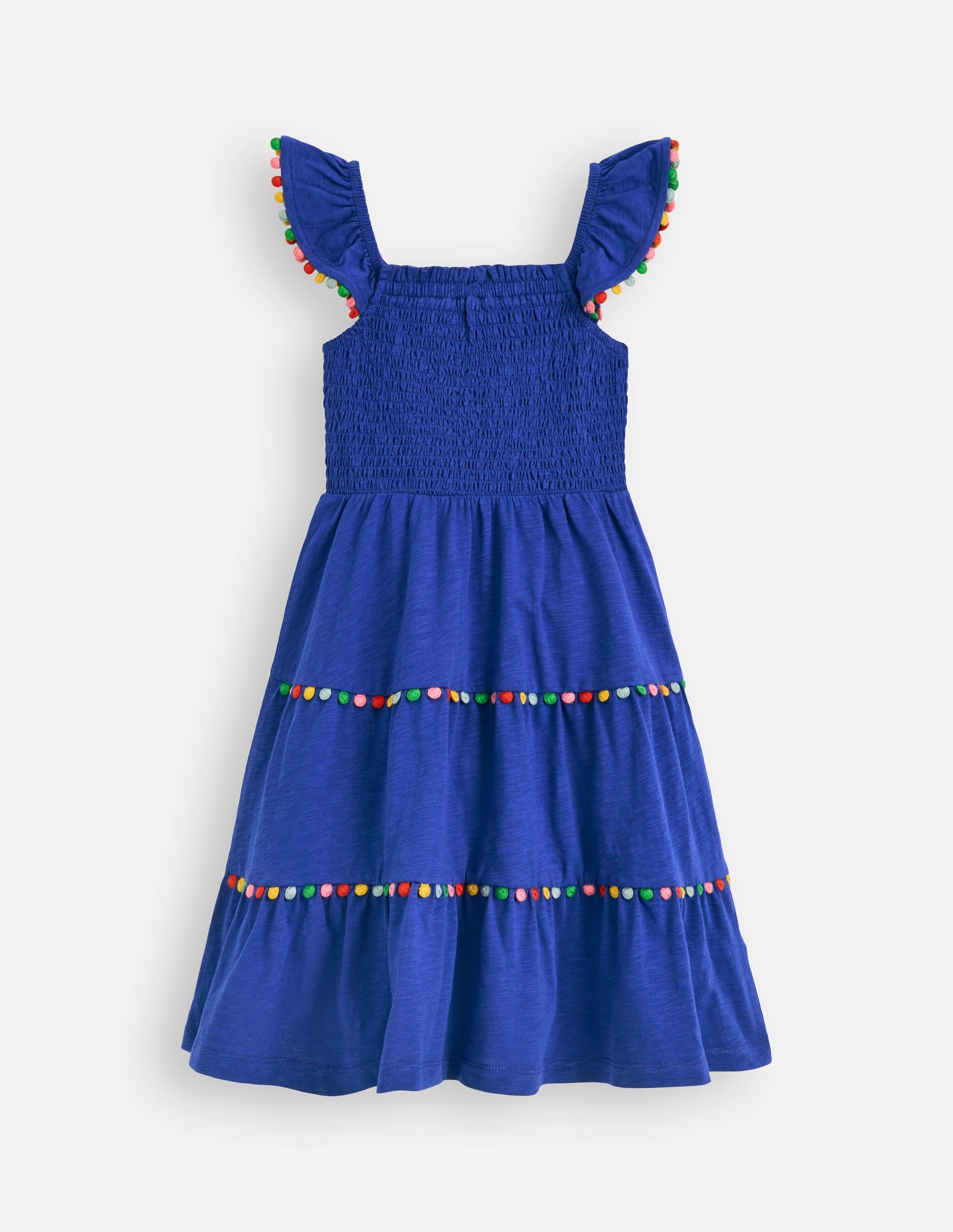 Addison Twirly Pom Dress-Bright Blue Global Style Classic Motion