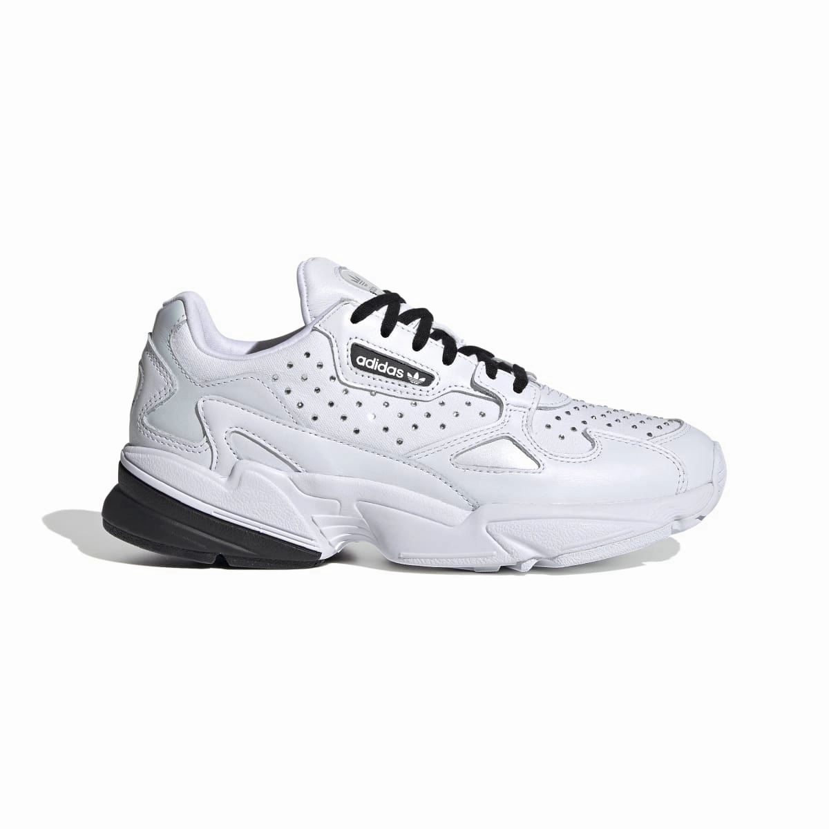 Torsional Stability Frame Comfort Grip ADIDAS FV3413 FALCON WMN`S (Medium) White/Back/White Mesh/Leather Lifestyle Shoes