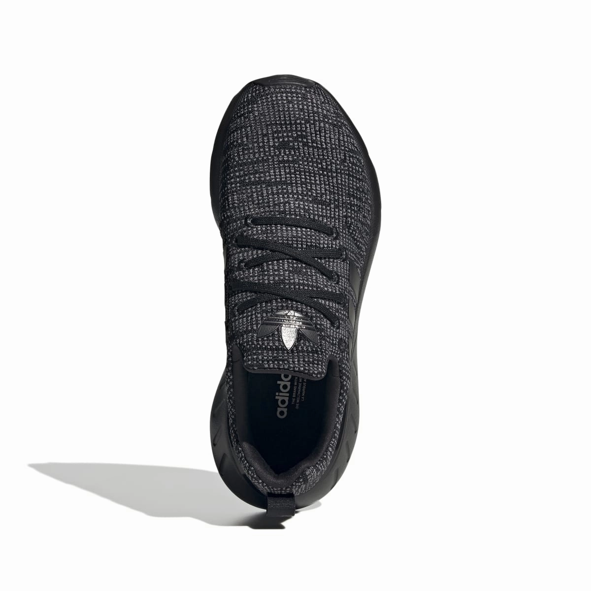 Light Run Ankle Collar Padding ADIDAS GW8166 SWIFT RUN 22 JR'S (Medium) Black/Grey/White Mesh/Knit Running Shoes