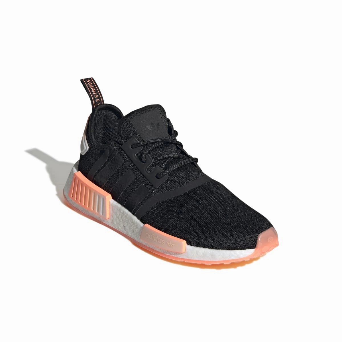 ADIDAS GW9463 NMD_R1 WMN`S (Medium) Black/Orange/White Stretch Fabric Running Shoes Training Mode