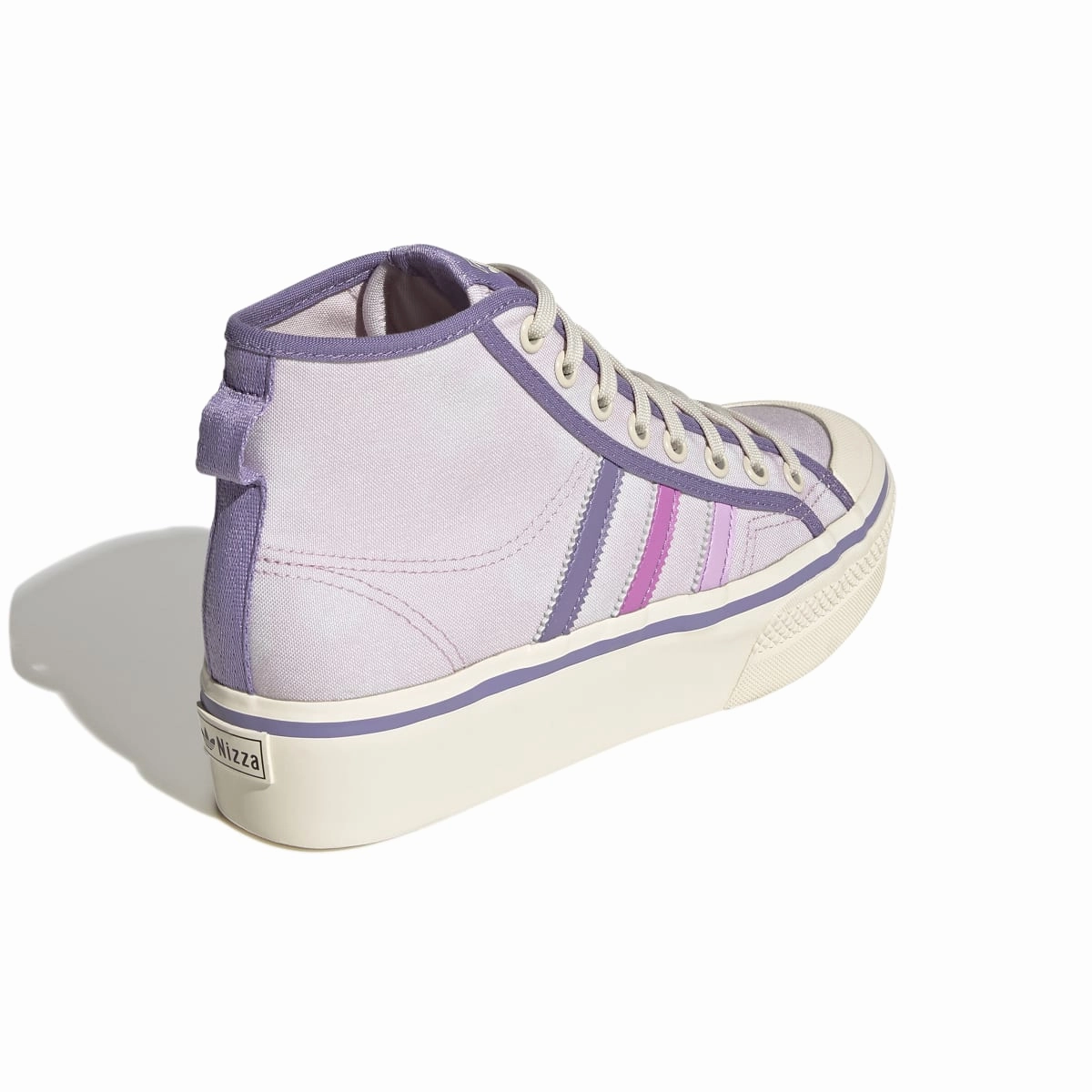 Tone Play Breathable Lining ADIDAS GX4608 NIZZA PLATFORM MID WMN'S (Medium) Pink/Lilac/White Textile Lifestyle Shoes