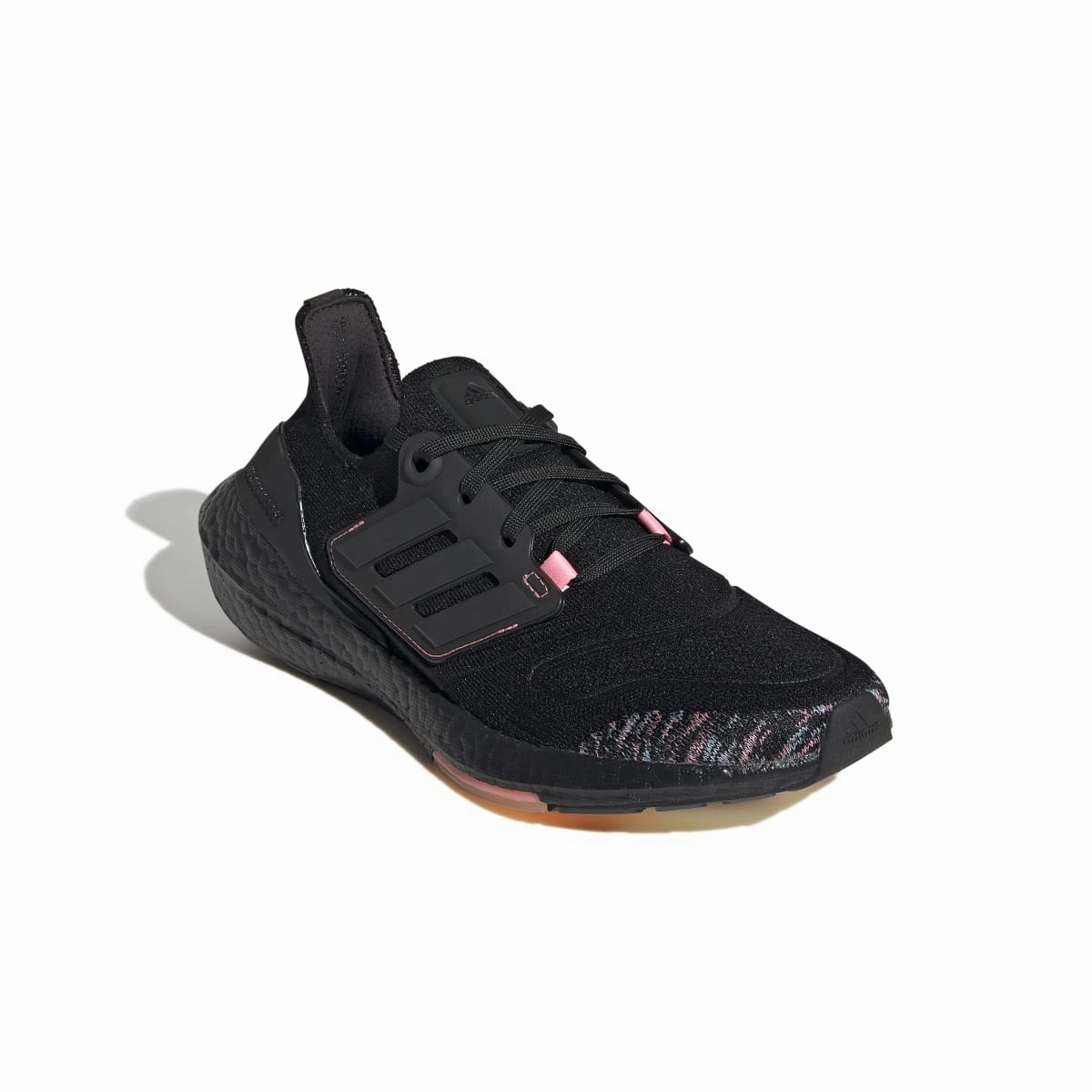 ADIDAS GX5927 ULTRABOOST 22 WMN'S (Medium) Black/Black/Pink Primeknit Running Shoes Comfort Ankle