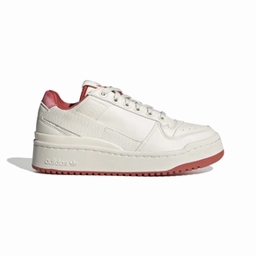 ADIDAS GX7292 FORUM BOLD JR'S (Medium) White/White/Red Synthetic Lifestyle Shoes Contoured Footbed Street Run