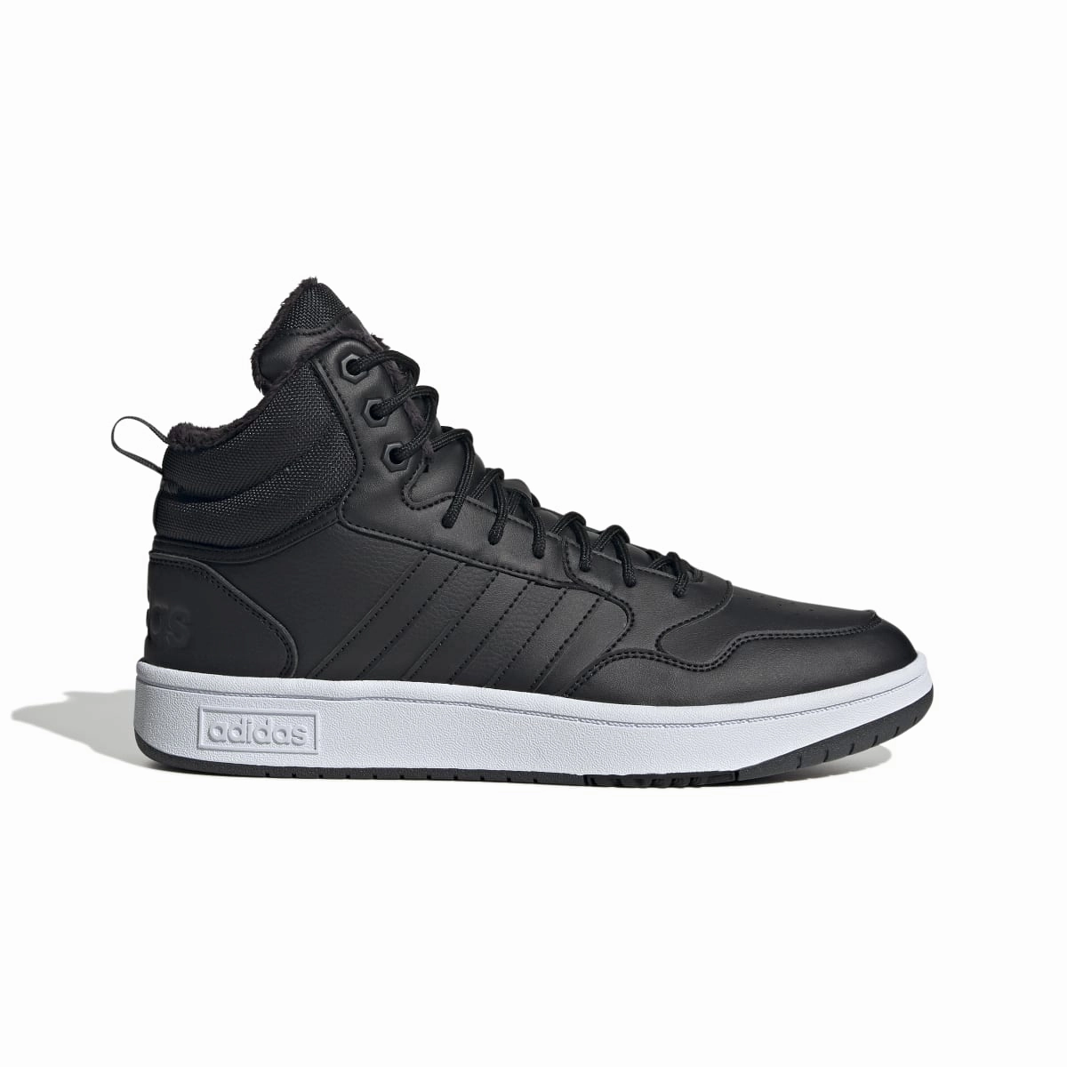 ADIDAS GZ6679 HOOPS MID 3.0 WINTERIZED MN'S (Medium) Black/Black/White Synthetic Leather Basketball Shoes Breathable Indoor Fitness