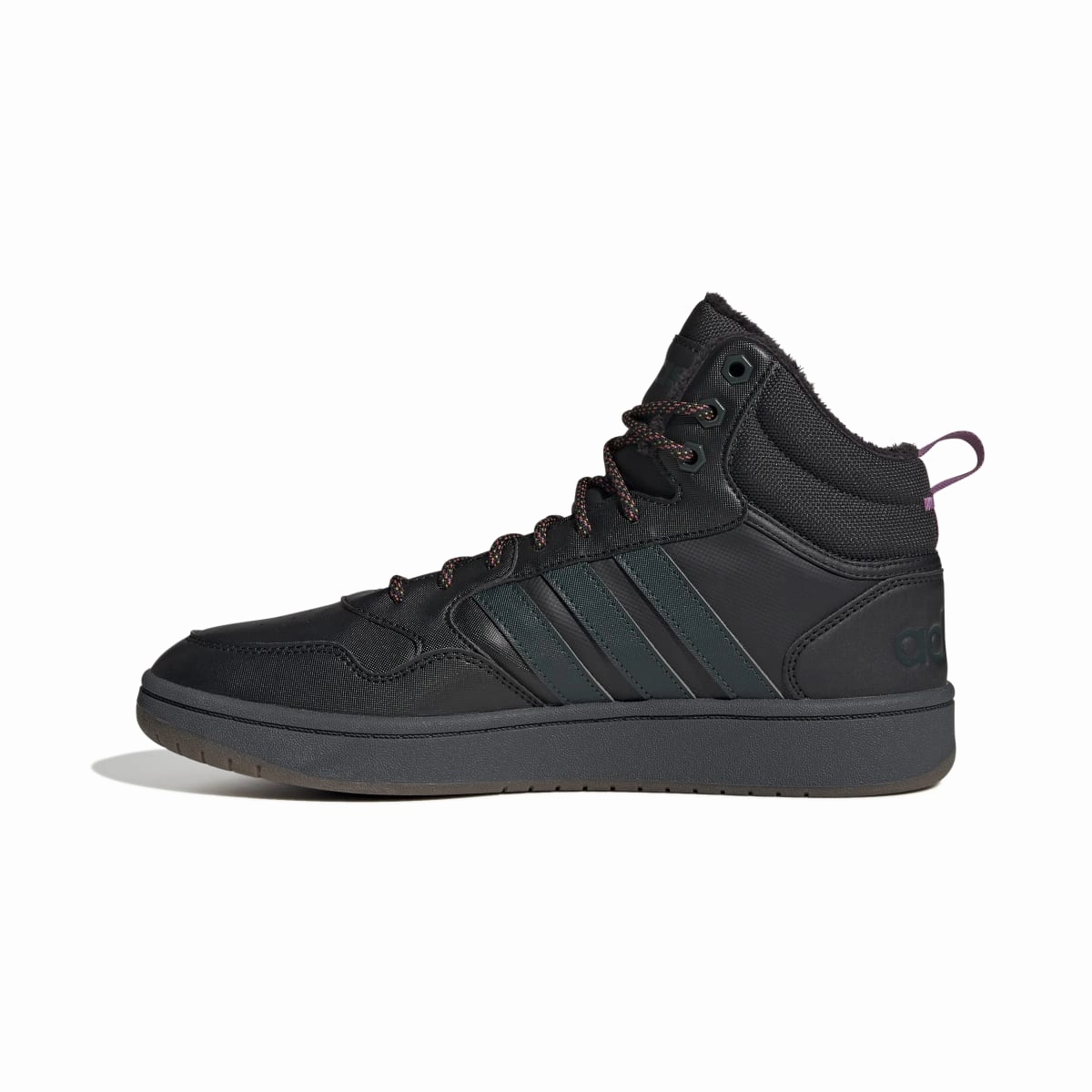 Heat Free Ventilated Mesh Sunny Walks ADIDAS GZ6681 HOOPS MID 3.0 WINTERIZED MN'S (Medium) Black/Green/Gum Synthetic Leather Basketball Shoes