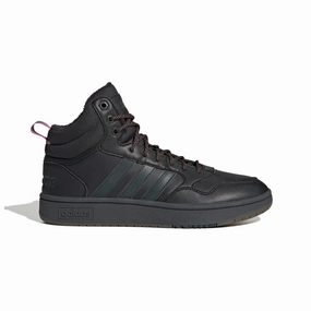 Photo Glam ADIDAS GZ6681 HOOPS MID 3.0 WINTERIZED MN'S (Medium) Black/Green/Gum Synthetic Leather Basketball Shoes