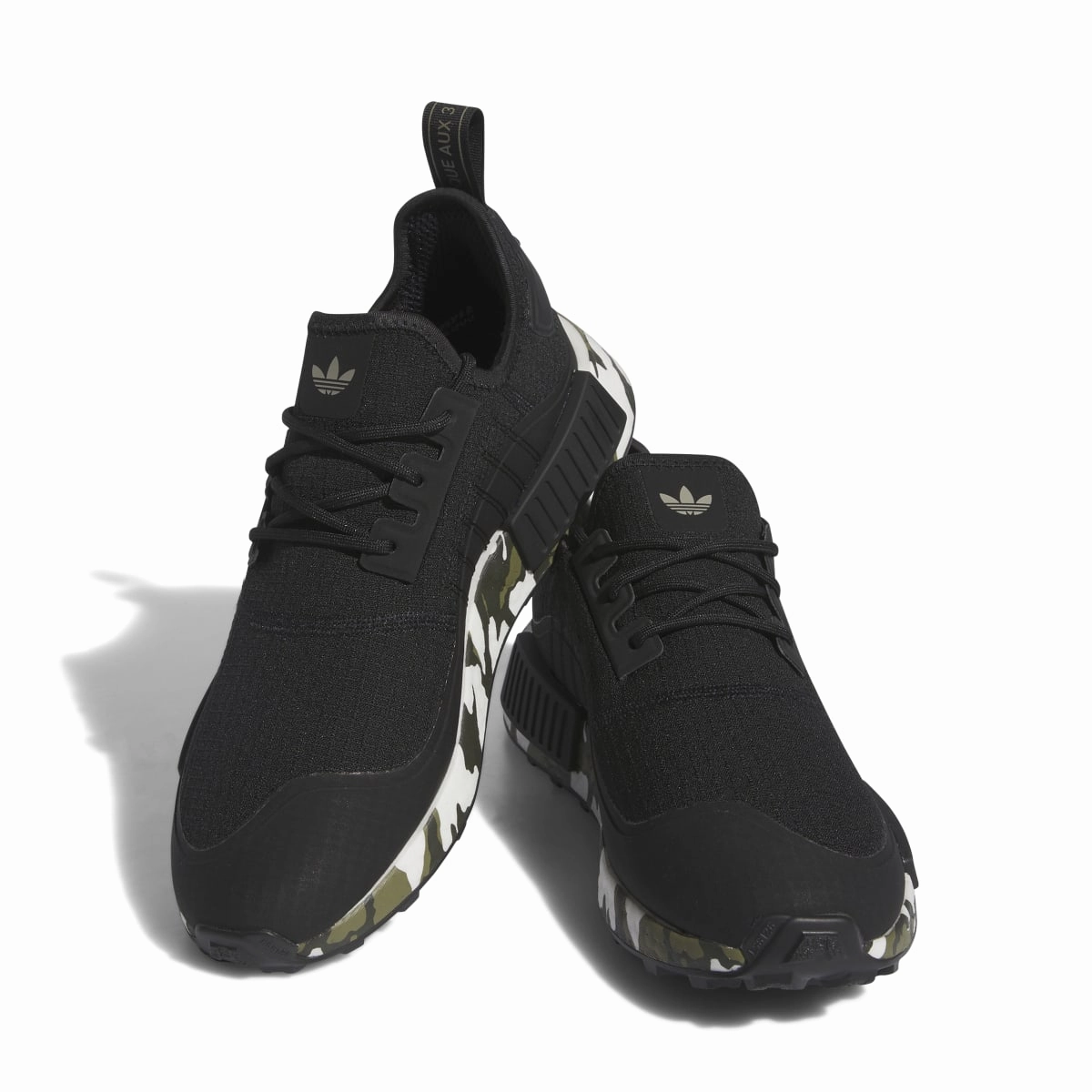 ADIDAS IE0521 NMD_R1 TR MN'S (Medium) Black/Black/Silver Textile Running Shoes Balance Core