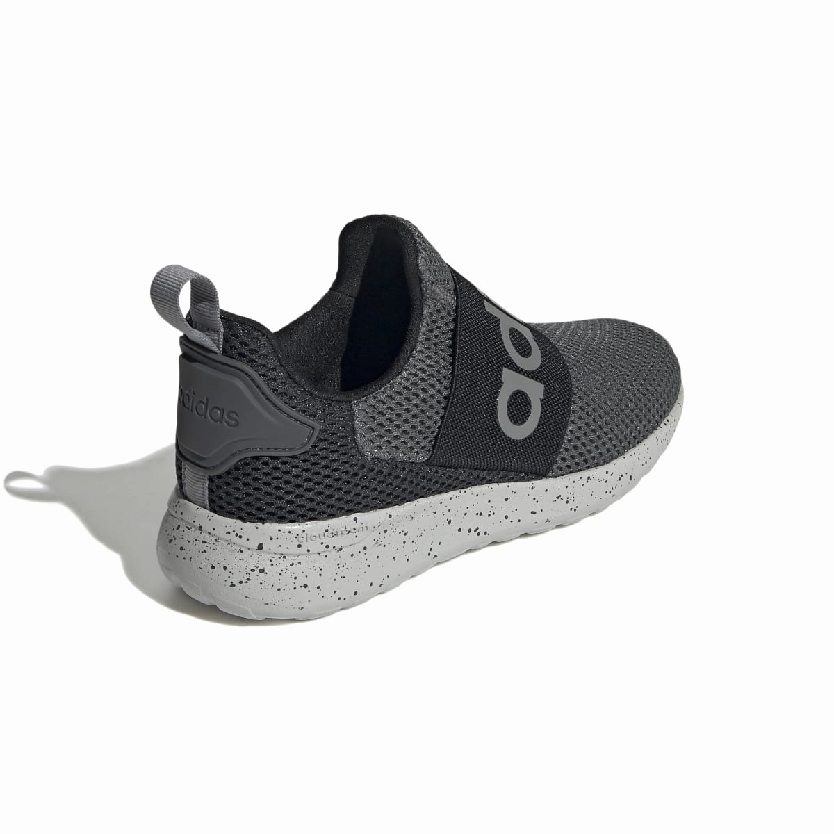 Urban Walk Easy Wear ADIDAS Q47208 LITE RACER ADAPT 4.0 K JR'S (Medium) Grey/Grey/Black Mesh Running Shoes