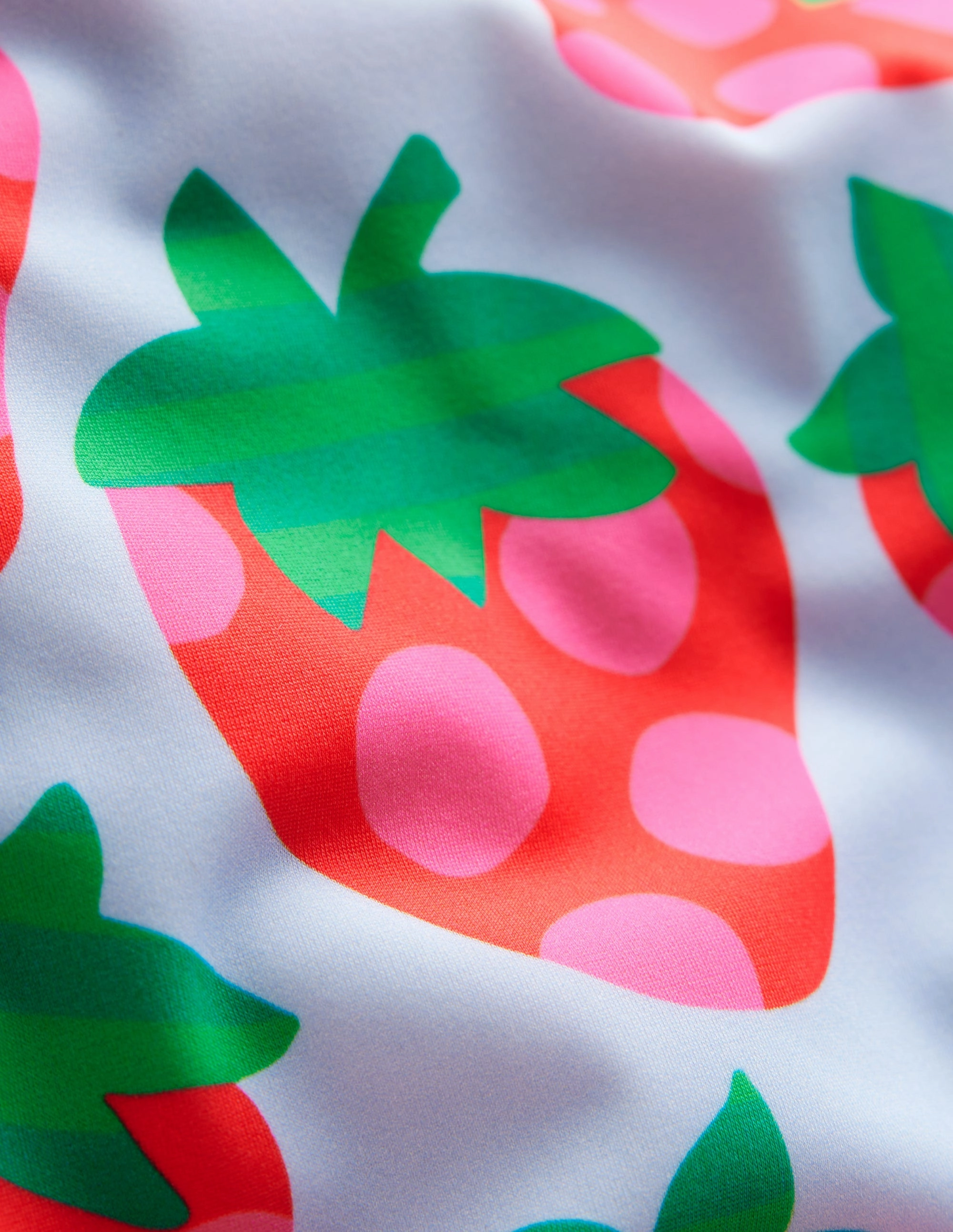 Hallie Frill Strap Swimsuit-Misty Blue Strawberry Quick Wicking Technology Lounge-wear