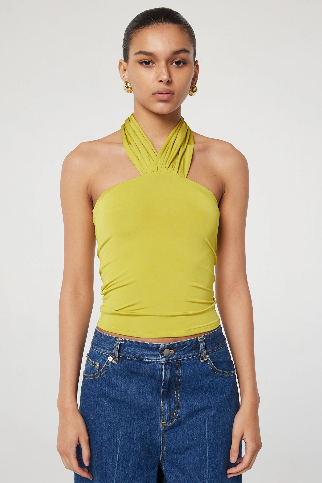 RibbedNeckline LightReflective CARTESIA TOP