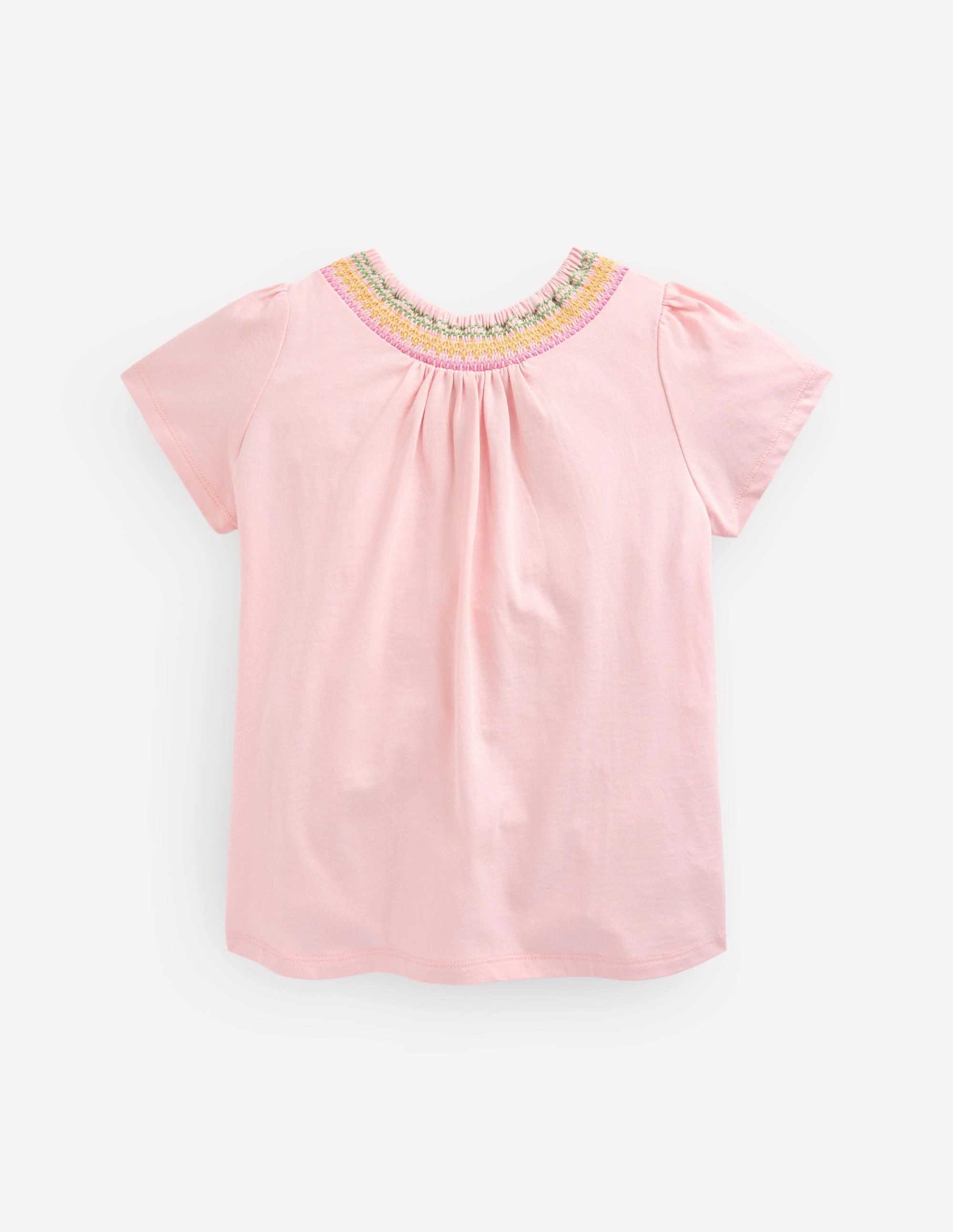 Ergonomic Shoulder Cut FlexibleSole Jersey Smocked Top-Chalk Pink