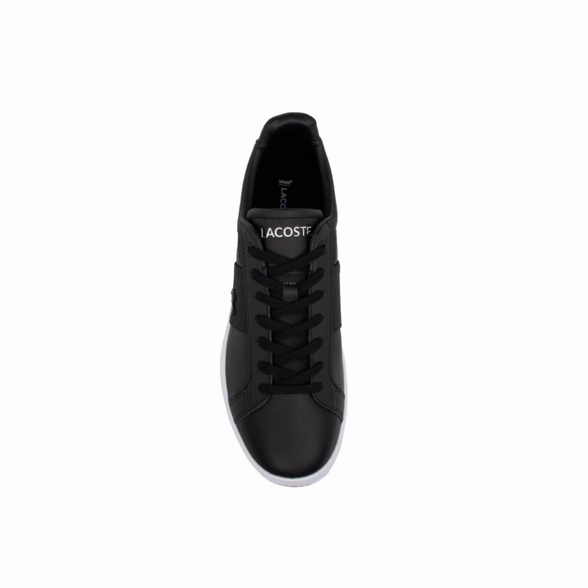 LACOSTE 7-45SMA0046312 CARNABY PRO GGR MN'S (Medium) Black/White Leather & Synthetic Lifestyle Shoes Greek Ease Busy Path