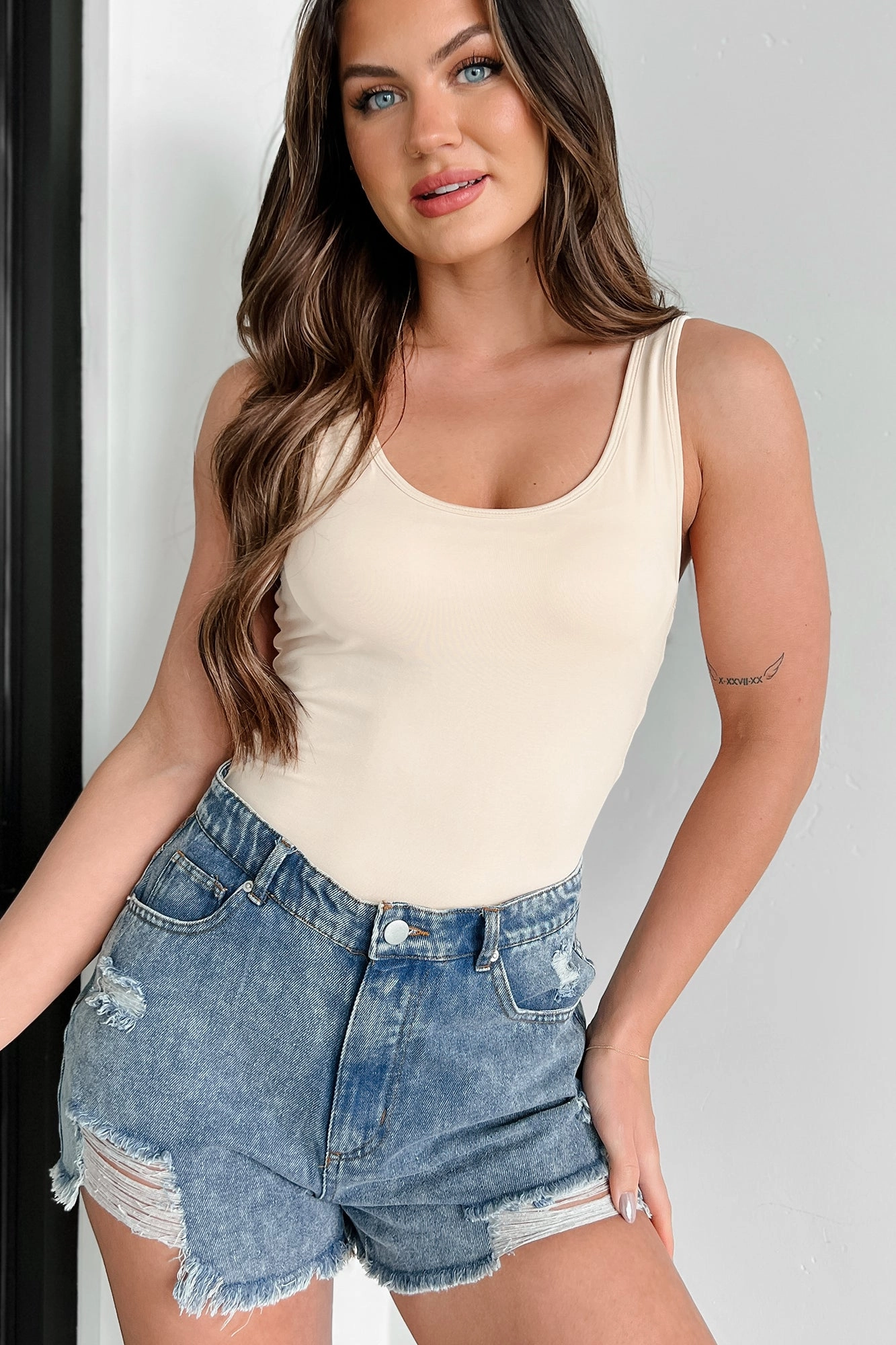 PocketDetails Everyday Basic Tank Bramisuit (Beige)