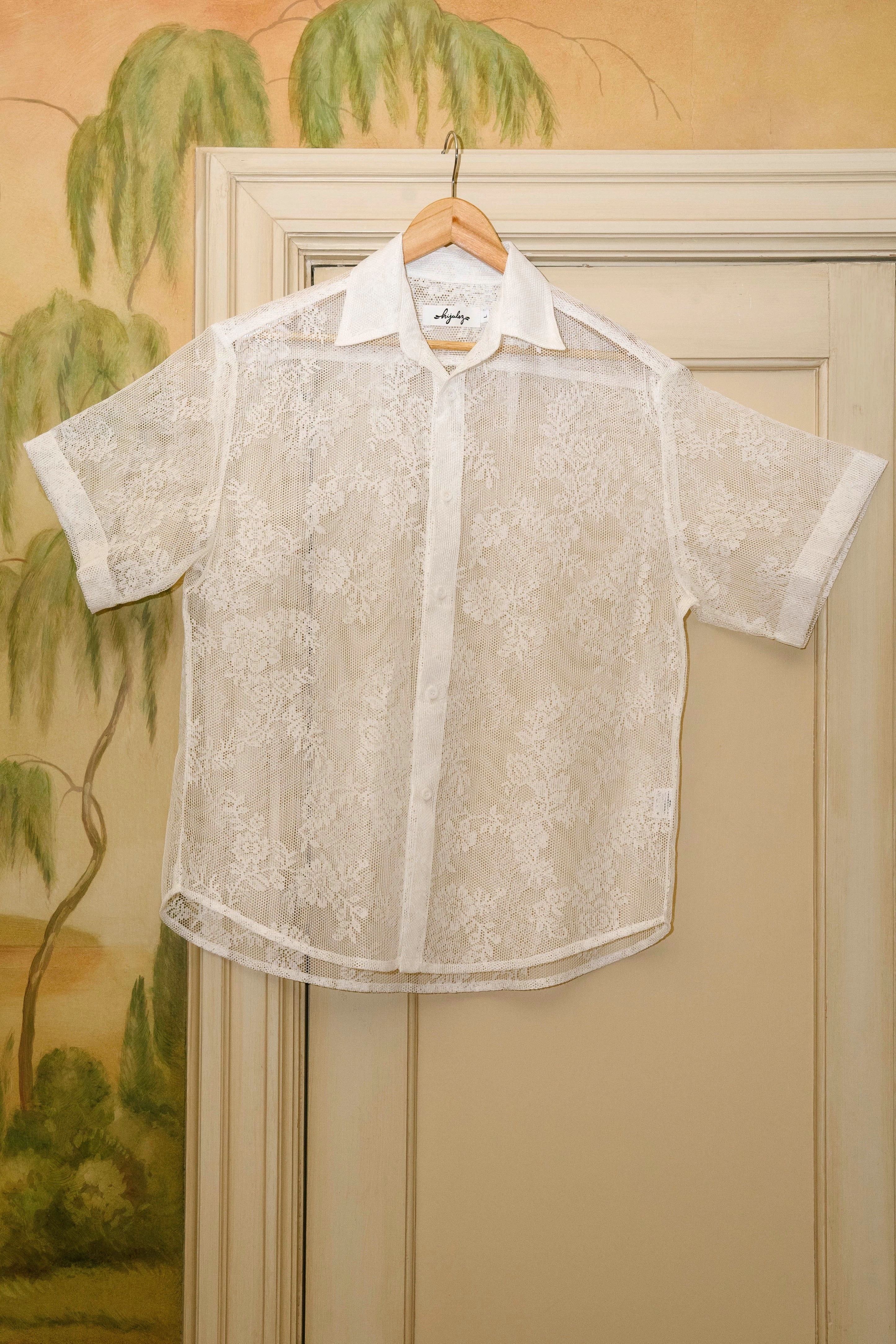 Trev Button Down (Sizes L, XL) Curved Hemline