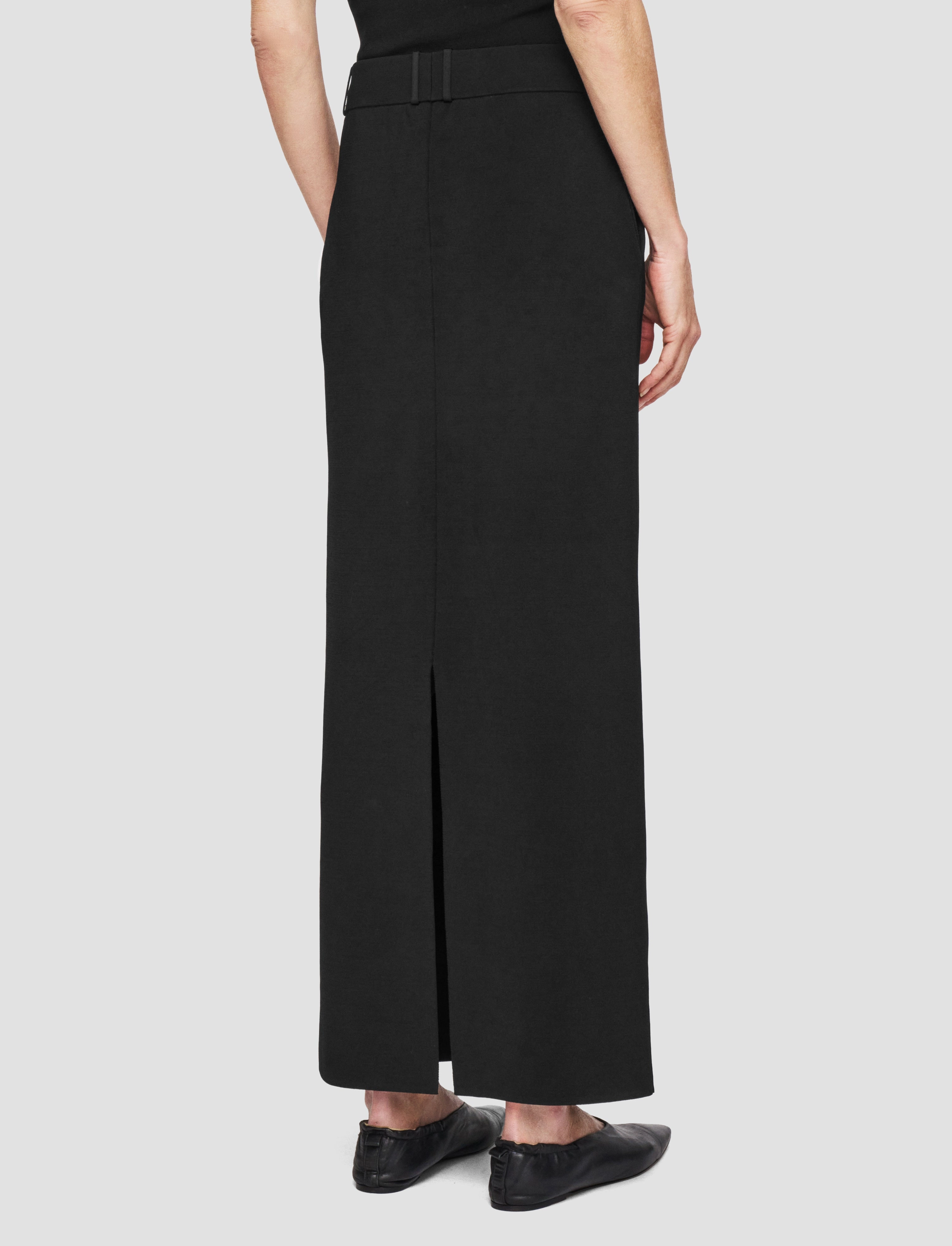Draped Silhouette Milano Knit Stretch Skirt