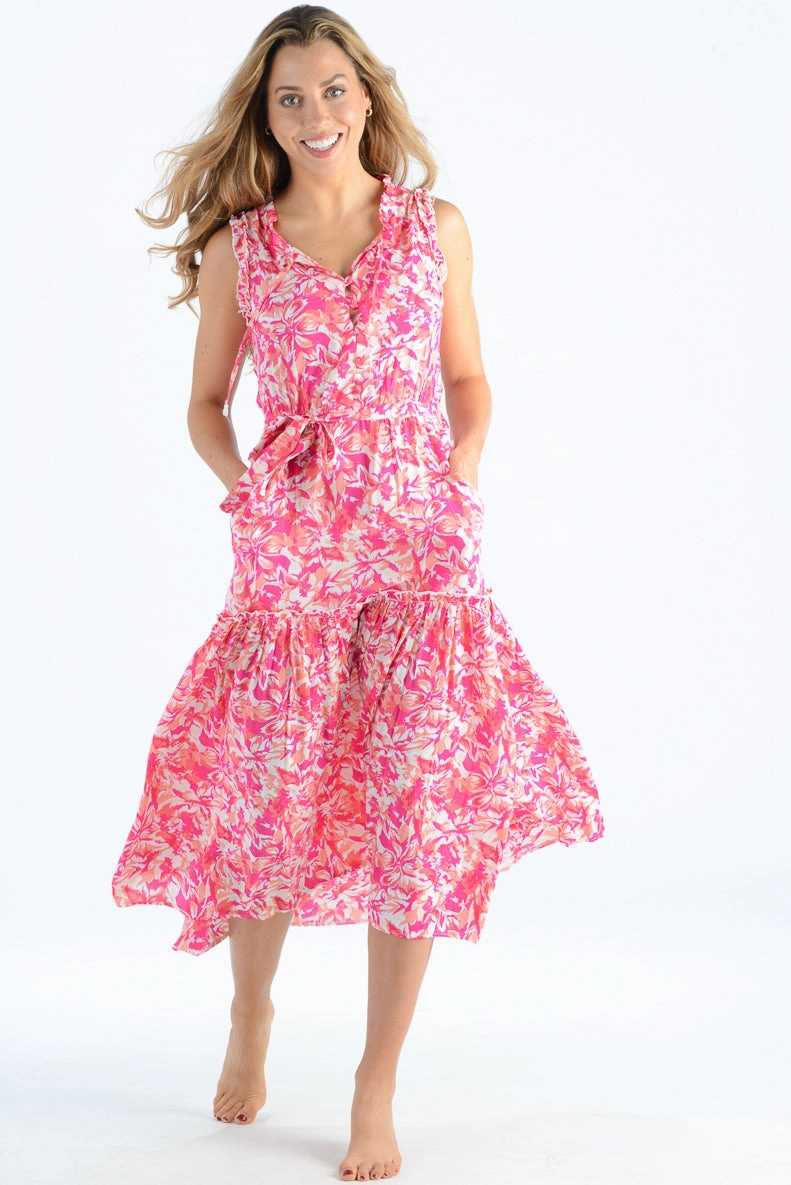 Beach Moment Trendy wrap gown Alexis Dress / Fuchsia