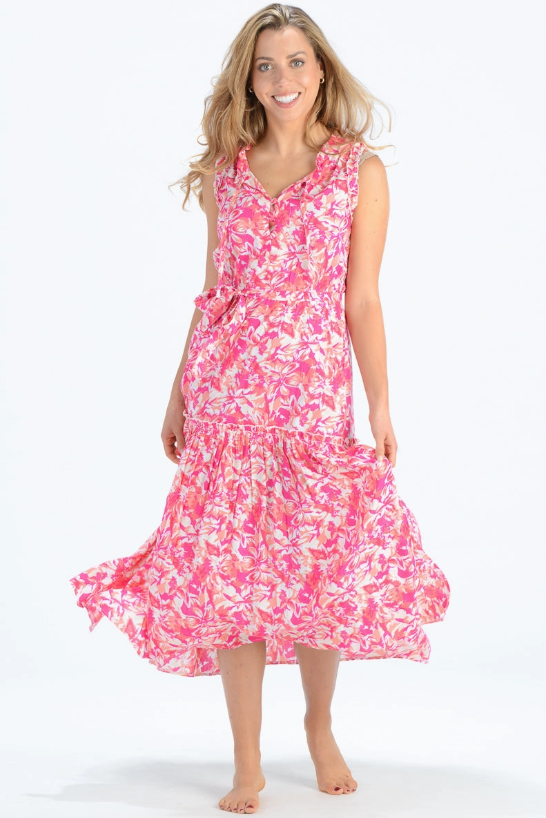 Alexis Dress / Fuchsia Skin Touch Multi Season