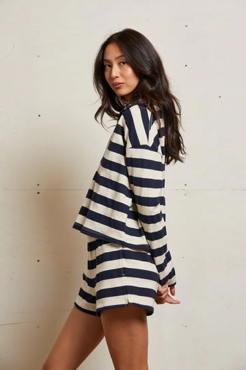 ALISON STRIPE TENESSE JERSEY Sporty Design AntiPill Surface