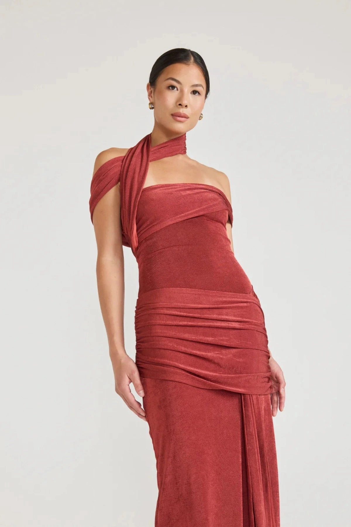 Modern Staple Trendy Everyday Addonia Dress Sangria