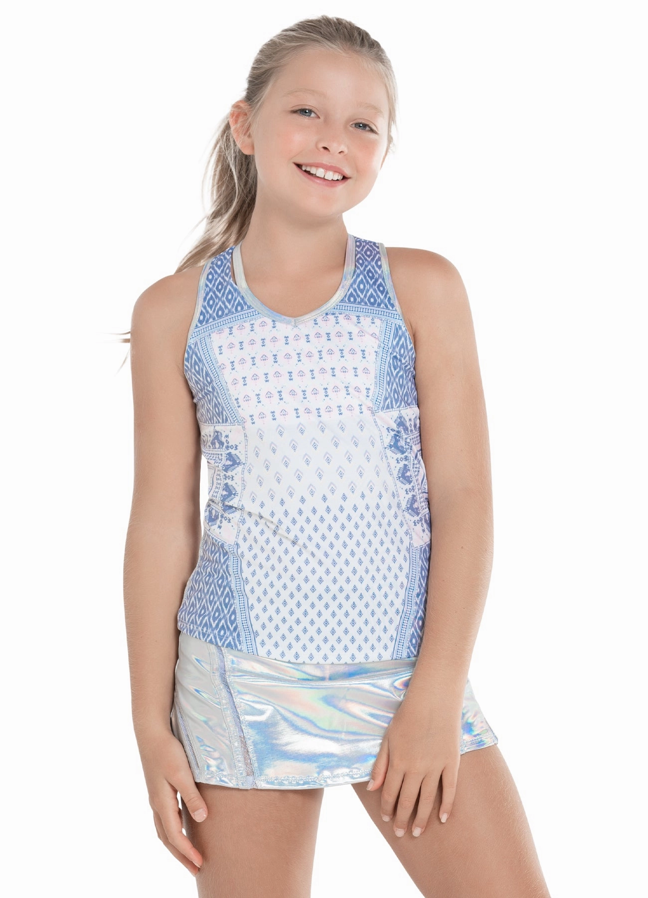 All In Ikat Tank FlexibleElasticatedEdging