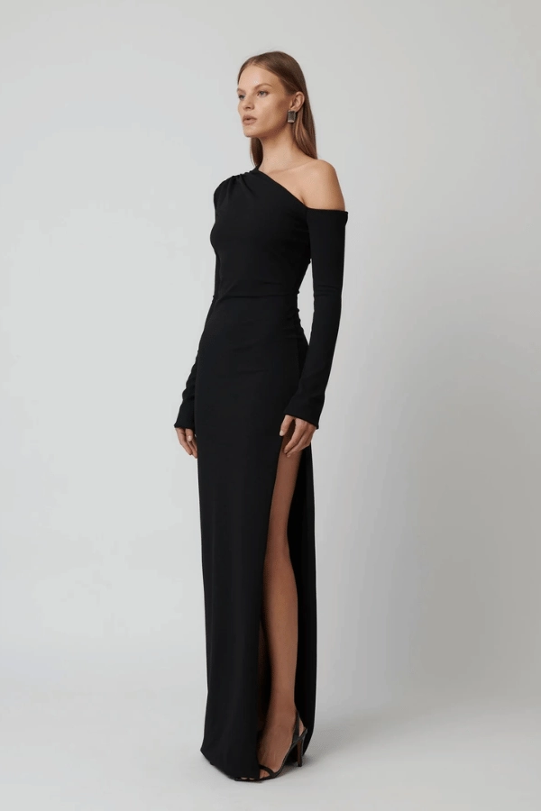 Neutral Finish Cayley Gown Black