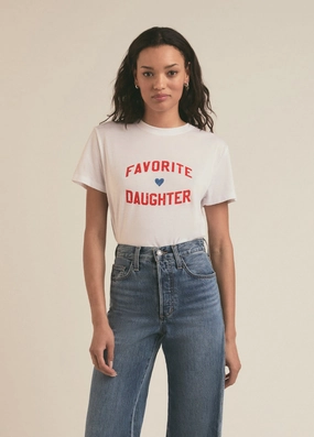 FAVORITE DAUGHTER TEE Easy Care Fabric Wrinkle Resistant Finish
