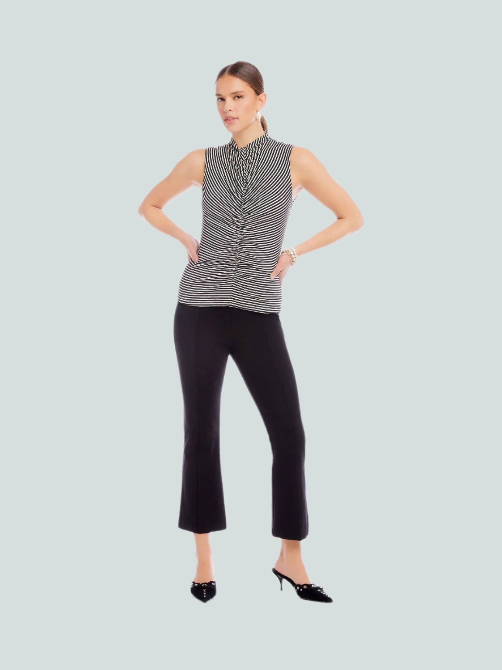 Sigourney Pintuck Pants Black Outfit Staple