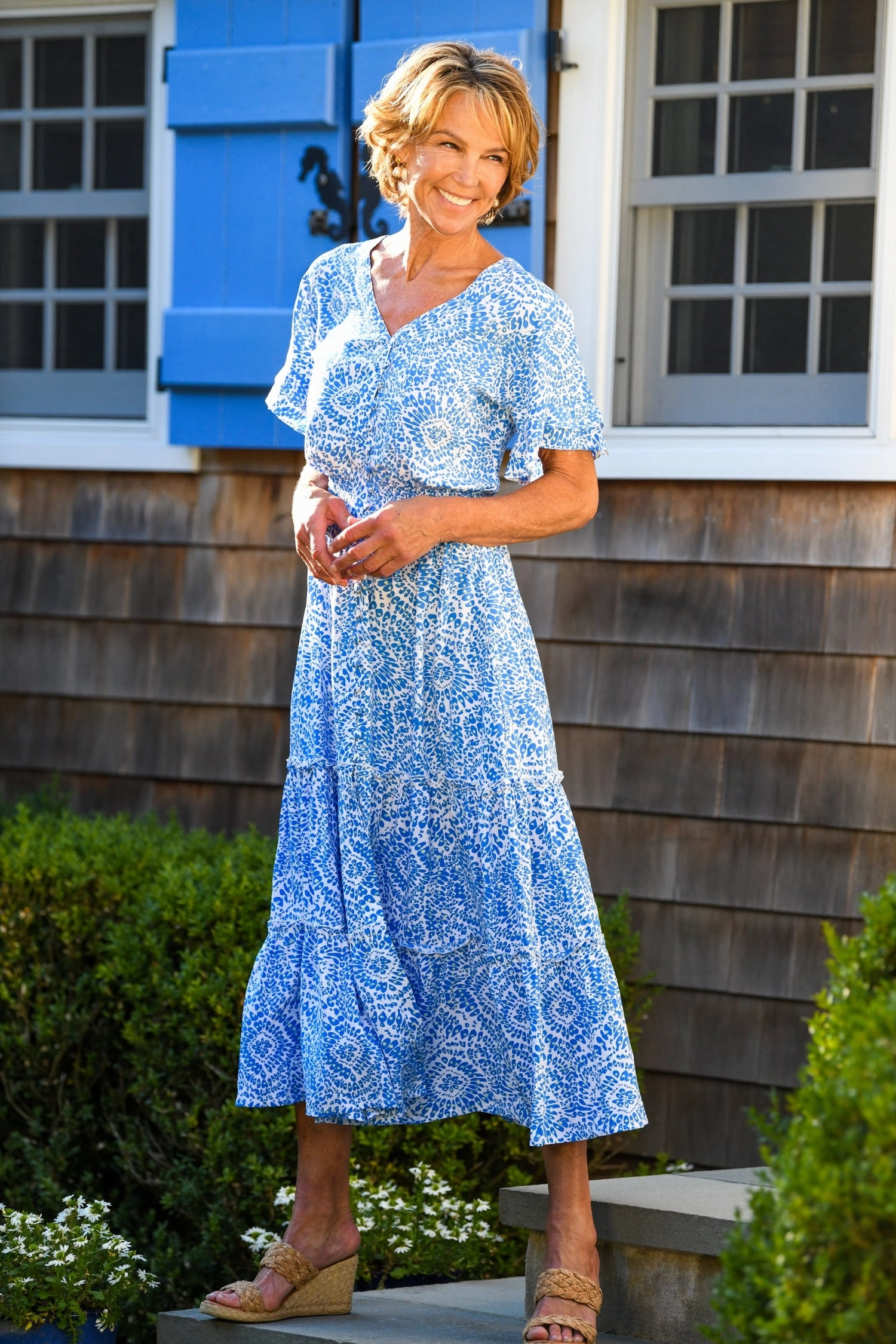 Christina Dress / Blue Firework Clean Outfit