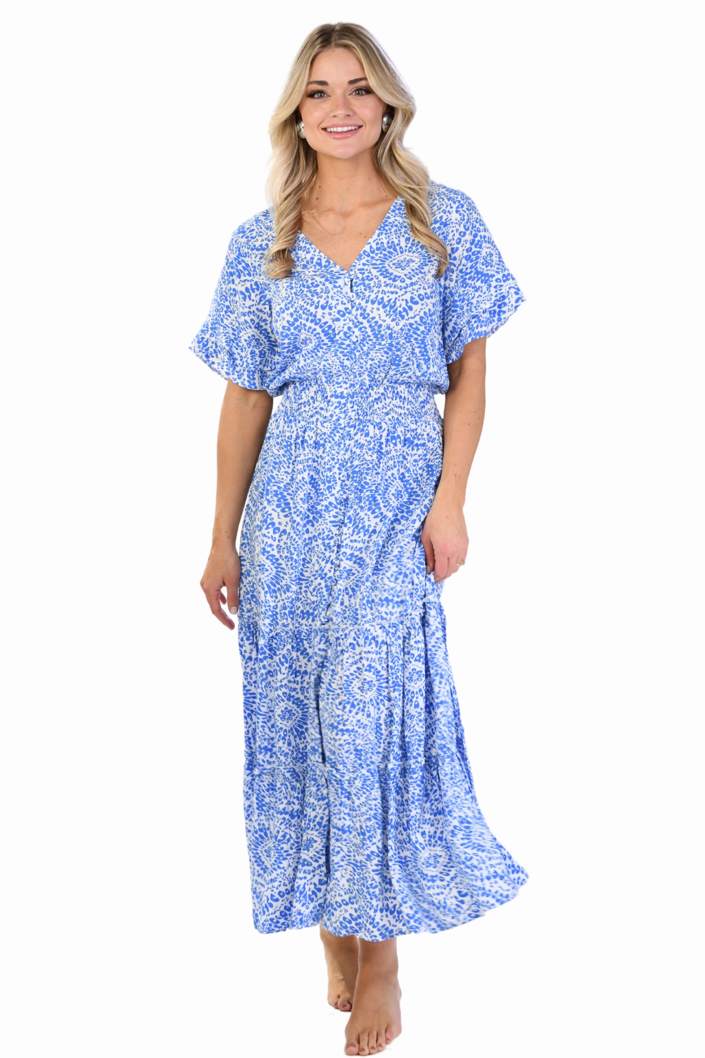 Christina Dress / Blue Firework relaxed shape