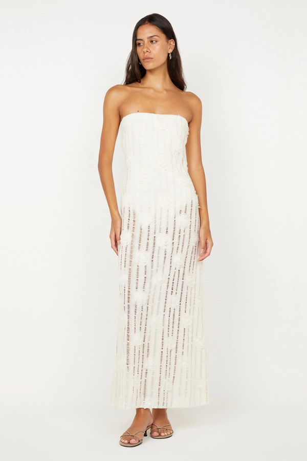 Eco-friendly Amelie Strapless Dress Ivory
