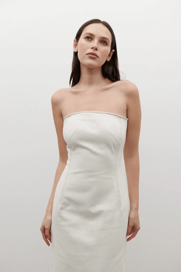 Beauty Feel Refined Simplicity Amiri Denim Dress Angora