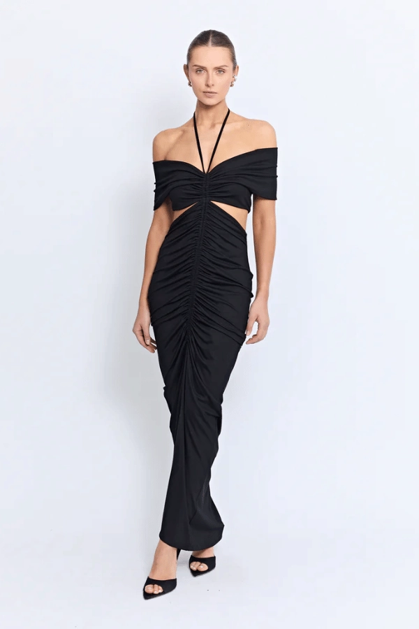 Hook-And-Eye Angello Maxi Dress Black