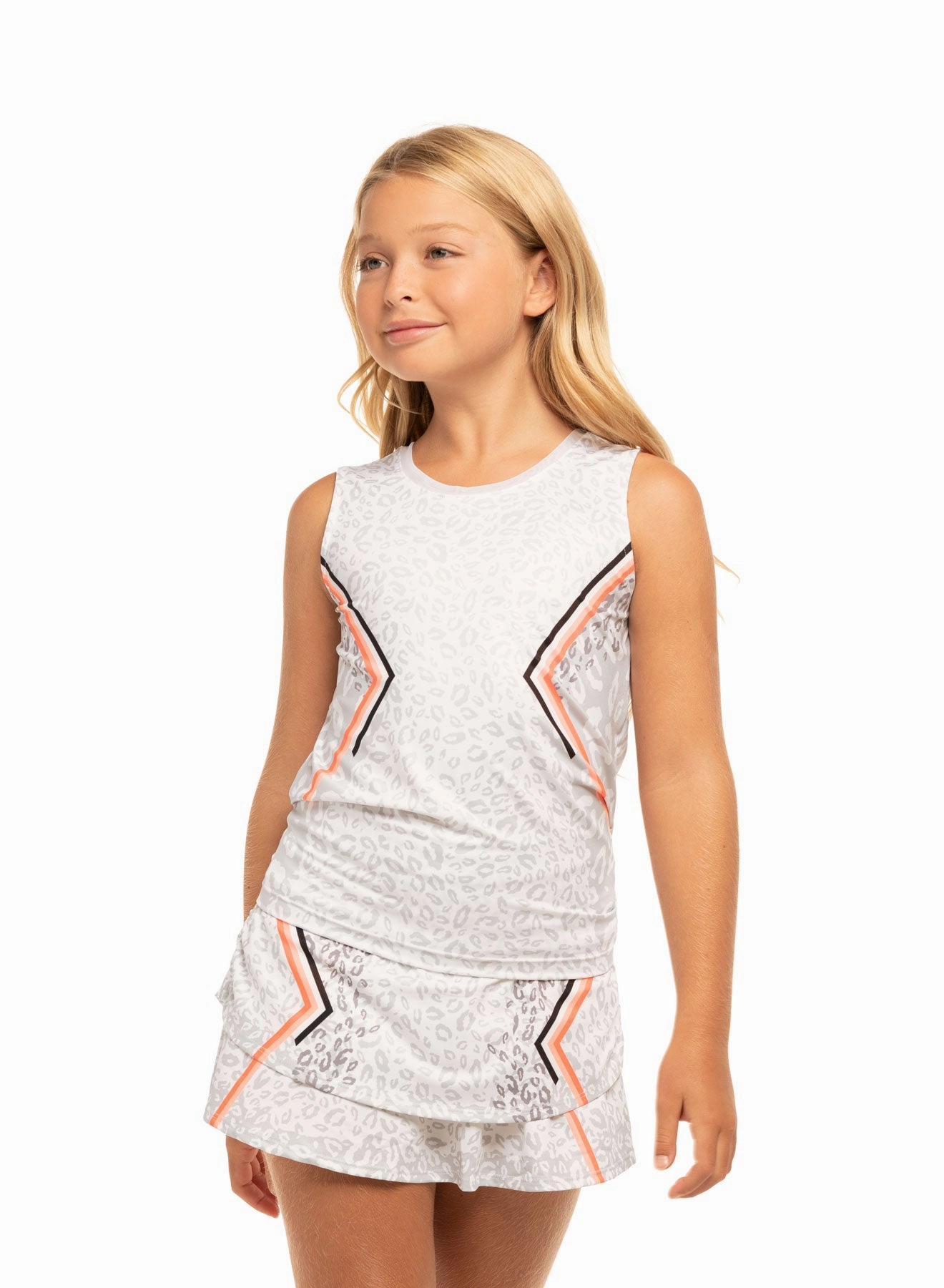 Animal Instinct Tie Back Tank V Neck Design PolyesterBlend