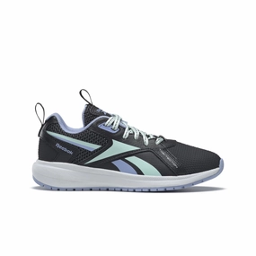 REEBOK GW9693 DURABLE XT KID'S (Medium) Black/Mist/Lilac Leather & Rubber Running Shoes Lightweight Midsole Comfort Tongue