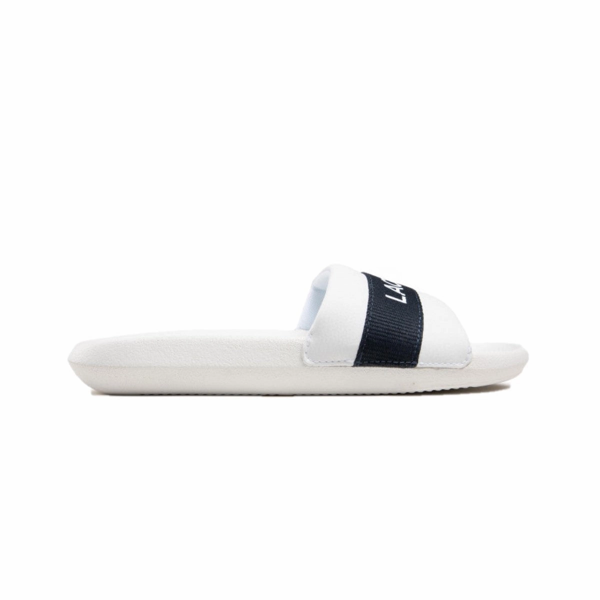 Star Mood LACOSTE 7-41CMA0007042 CROCO SLIDE 319 MN'S (Medium) White/Navy Synthetic & Textile Slides