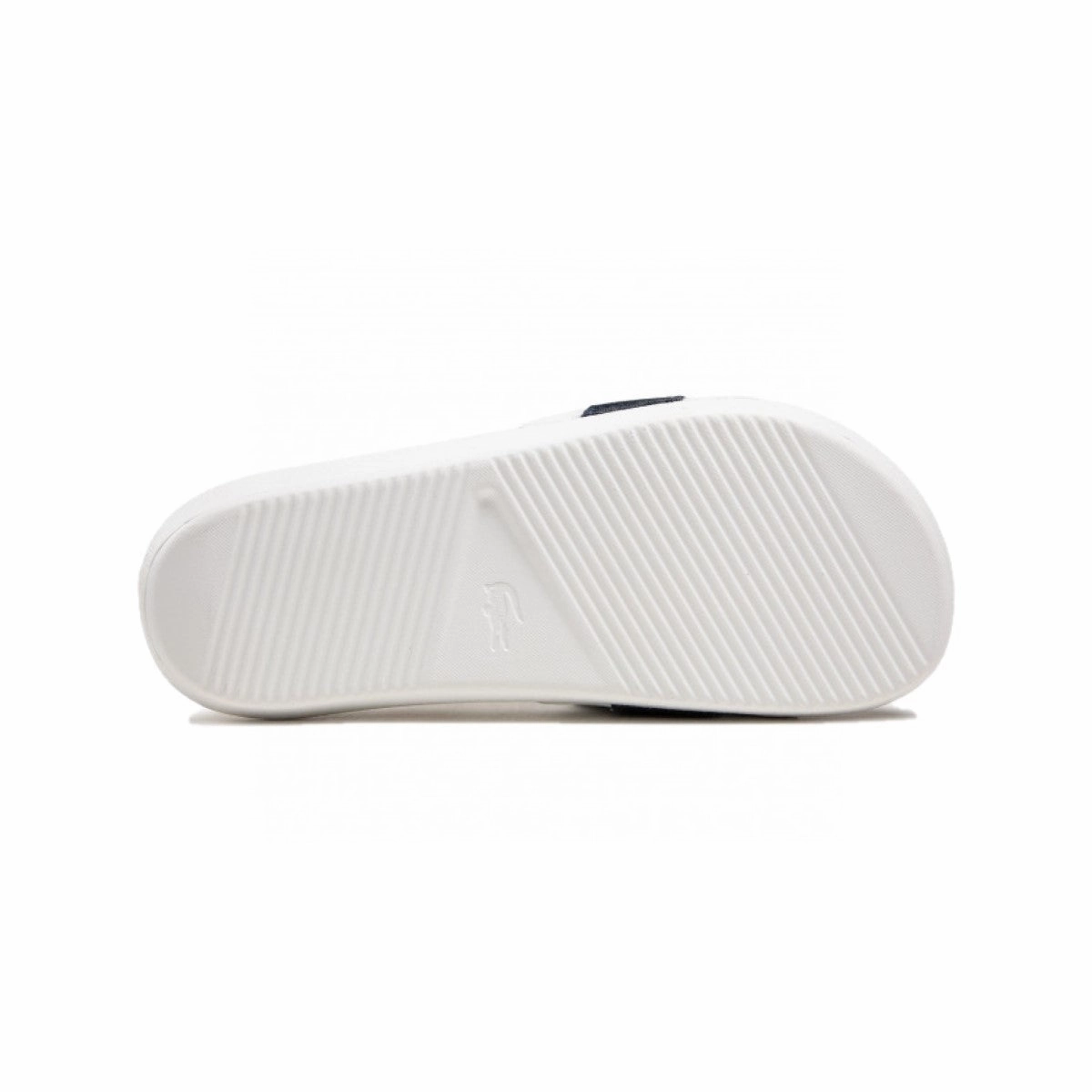 LACOSTE 7-41CMA0007042 CROCO SLIDE 319 MN'S (Medium) White/Navy Synthetic & Textile Slides Stylish